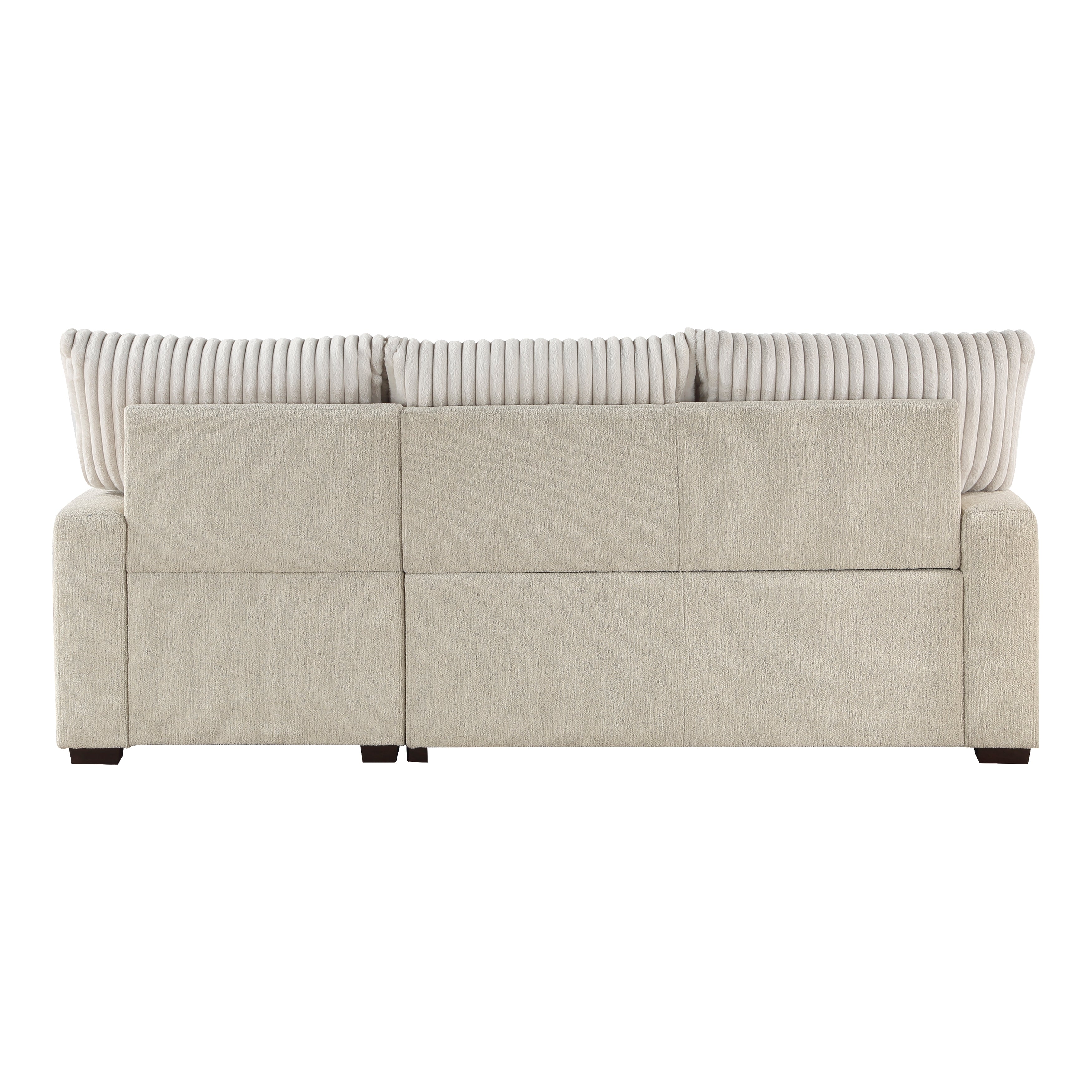 9605BE*2LLRC (2)2-Piece Sectional with Right Chaise and Drop-Down Cup holders, Pull-out Bed and Hidden Storage - 9605BE*2LLRC