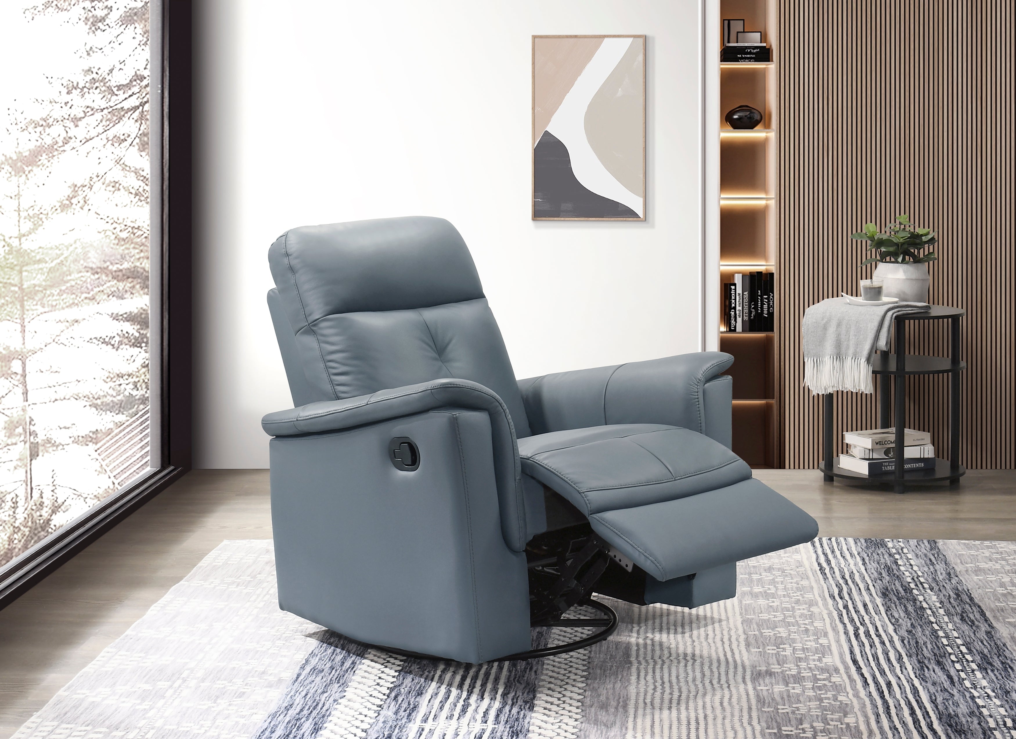 9620BGY-1 Swivel Glider Reclining Chair - 9620BGY-1