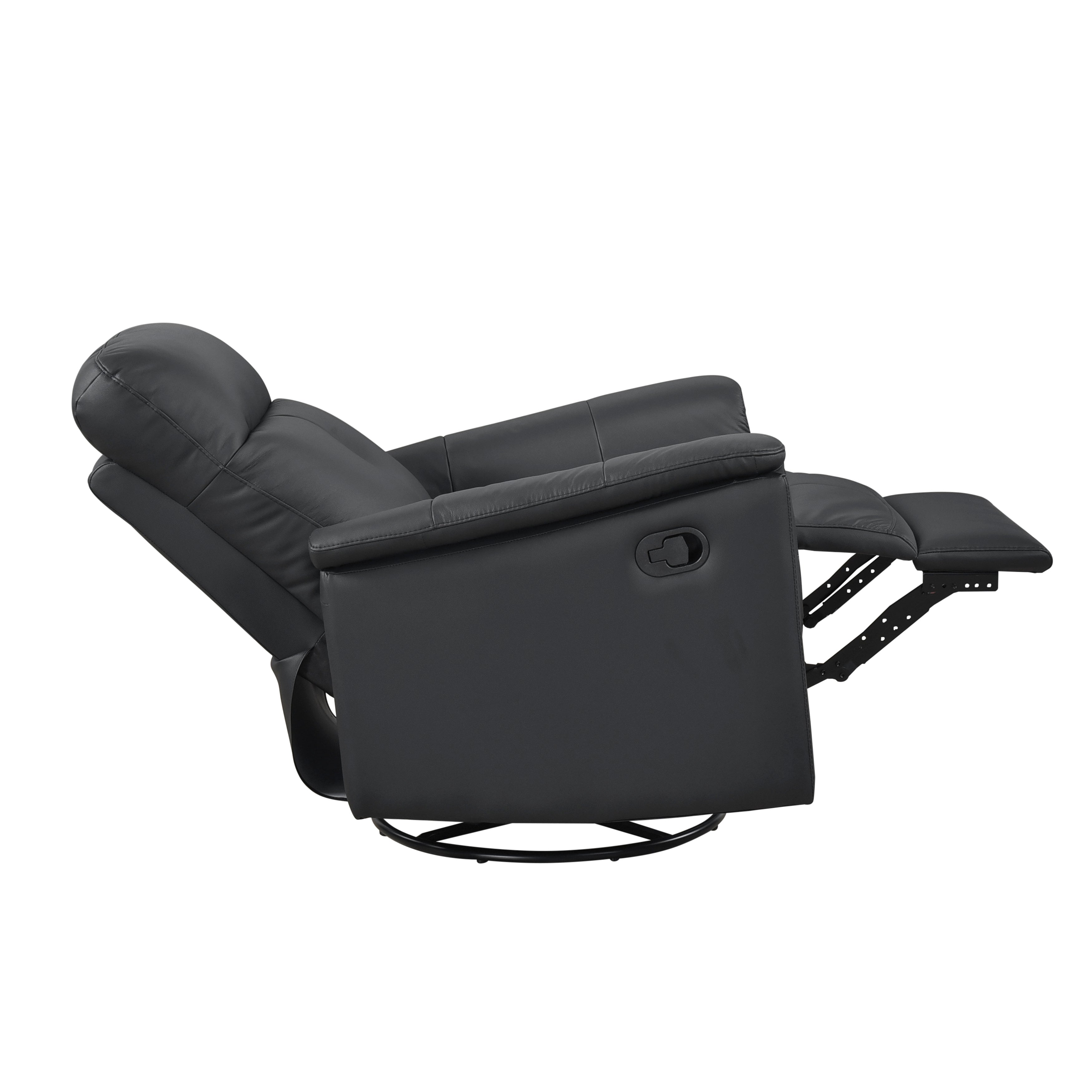 9620BLK-1 SWIVEL GLIDER RECLINING CHAIR - 9620BLK-1
