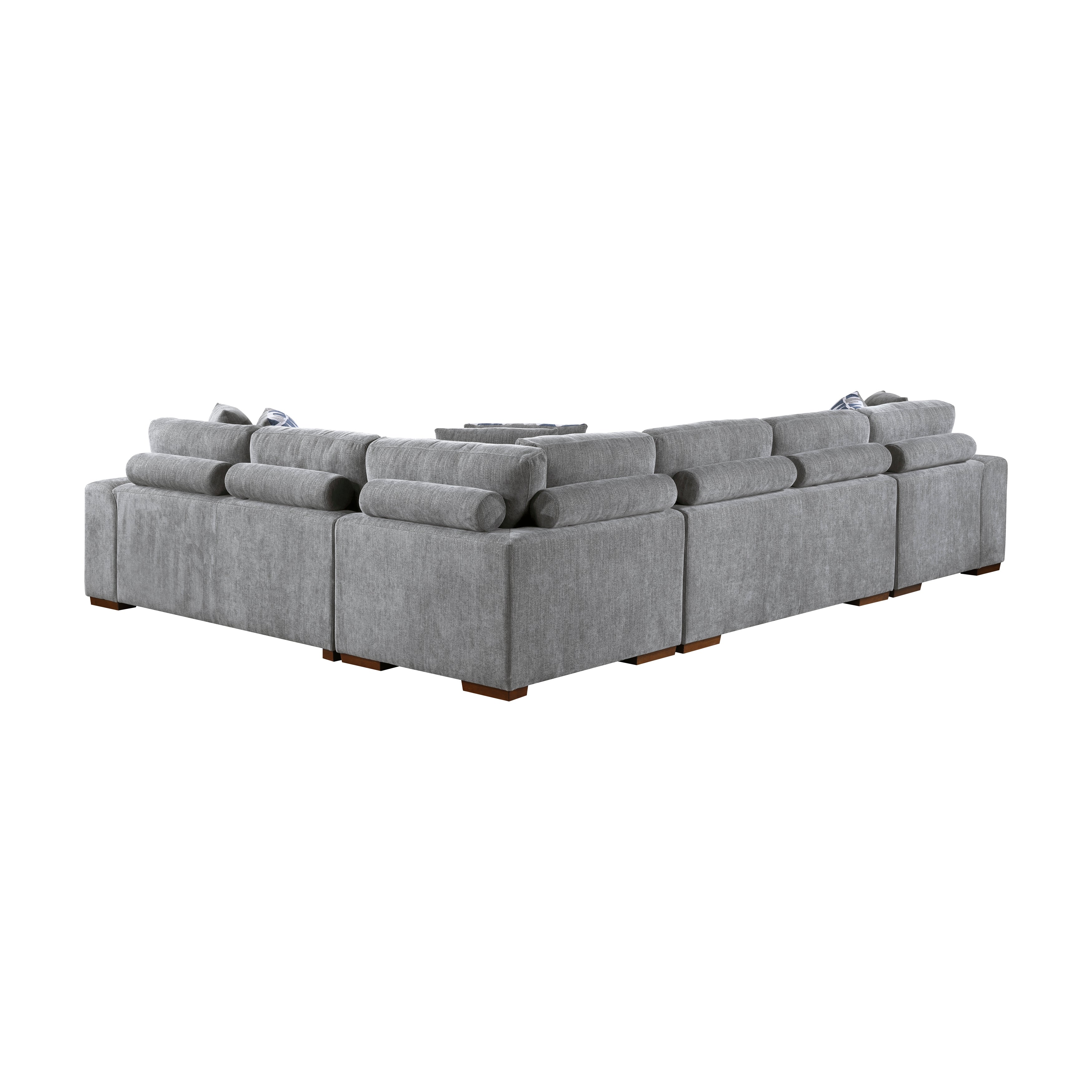 9624GY*5LC2R (5)5-Piece Sectional with Left Chaise and Storage Ottoman - 9624GY*5LC2R