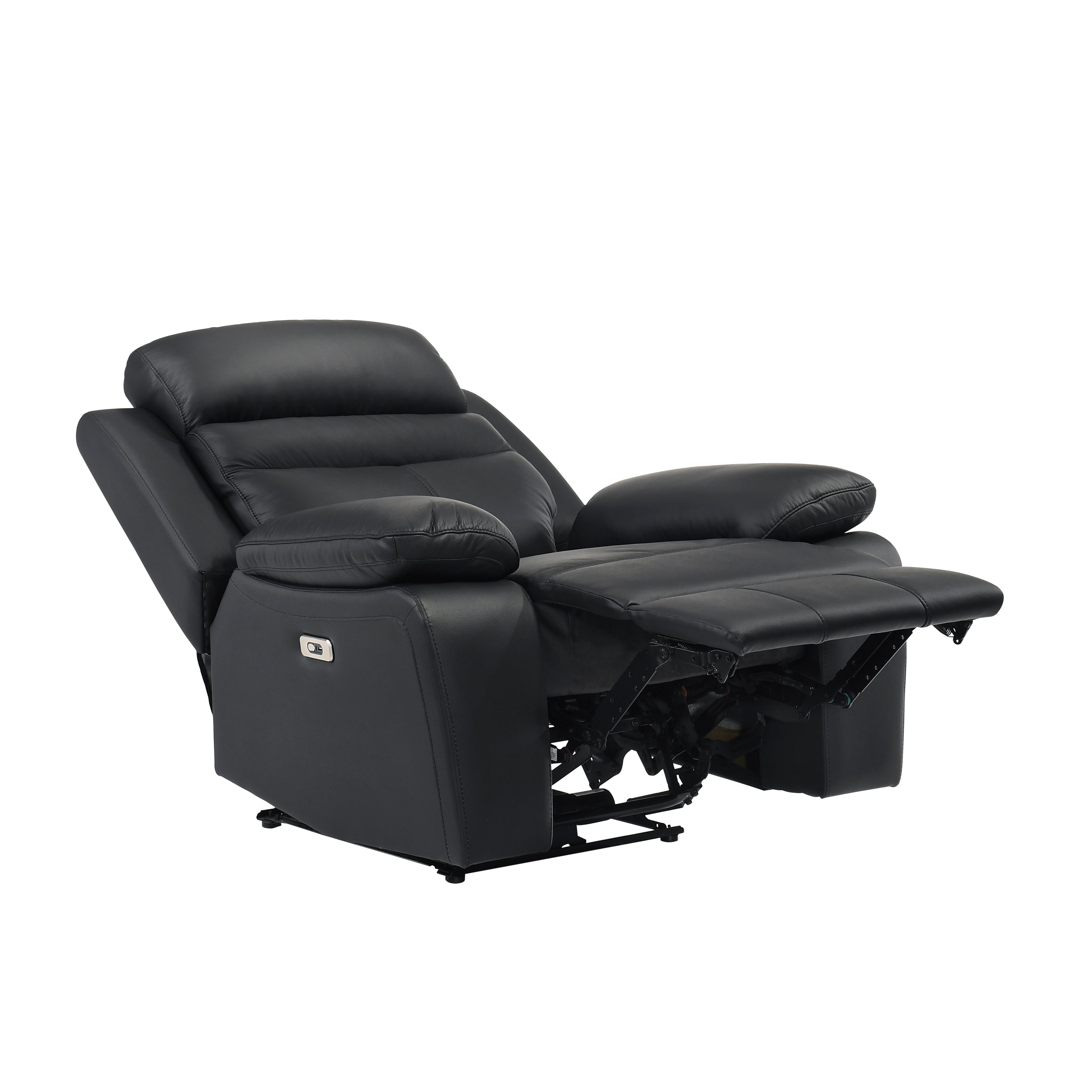 Hancock Black Leather Power Double Reclining Living Room Set from Homelegance - Luna Furniture