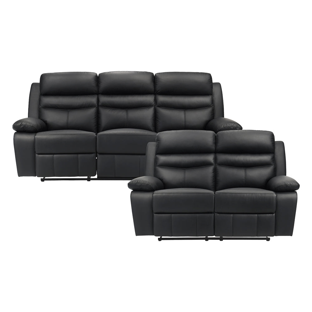 9628BLK*2 2pc Set: Sofa, Love - 9628BLK*2