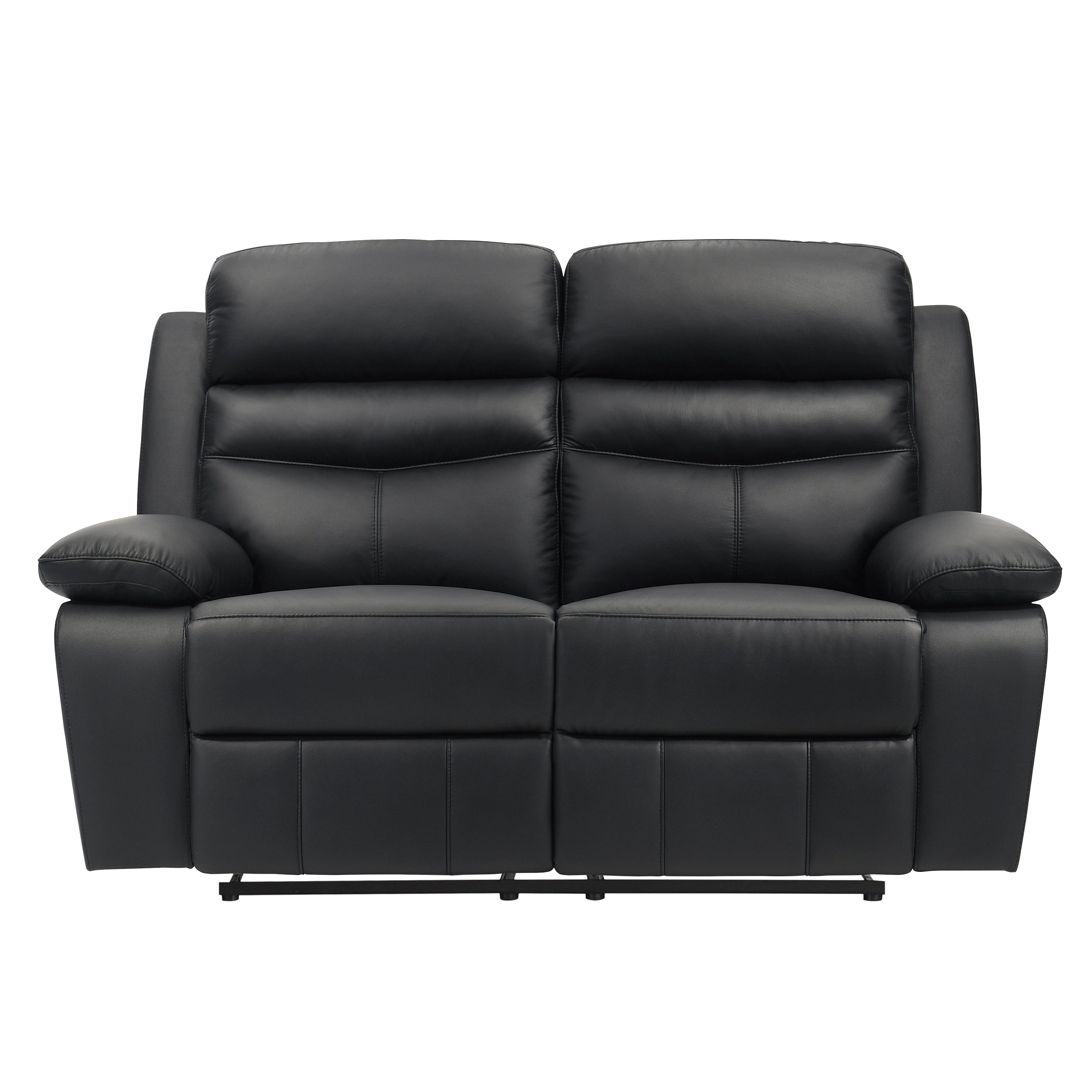 Hancock Black Leather Double Reclining Living Room Set from Homelegance - Luna Furniture