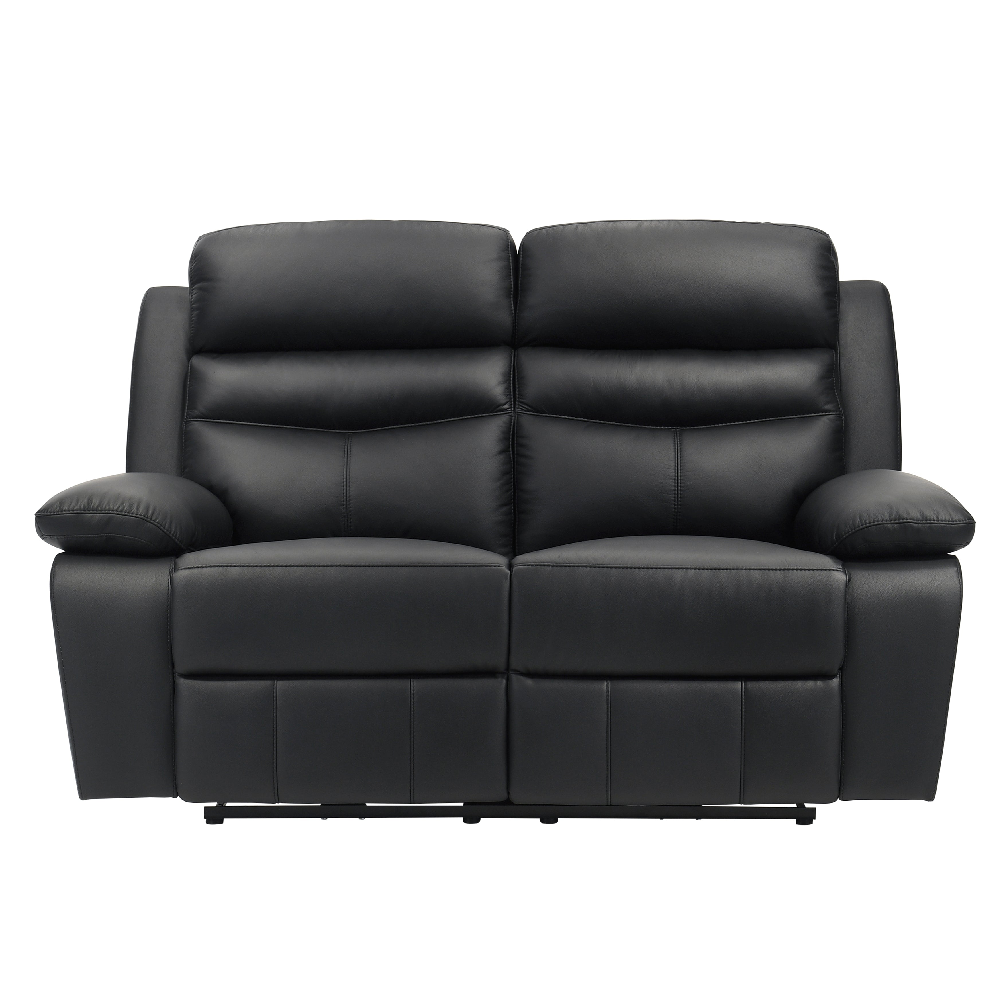 Hancock Black Leather Power Double Reclining Living Room Set from Homelegance - Luna Furniture