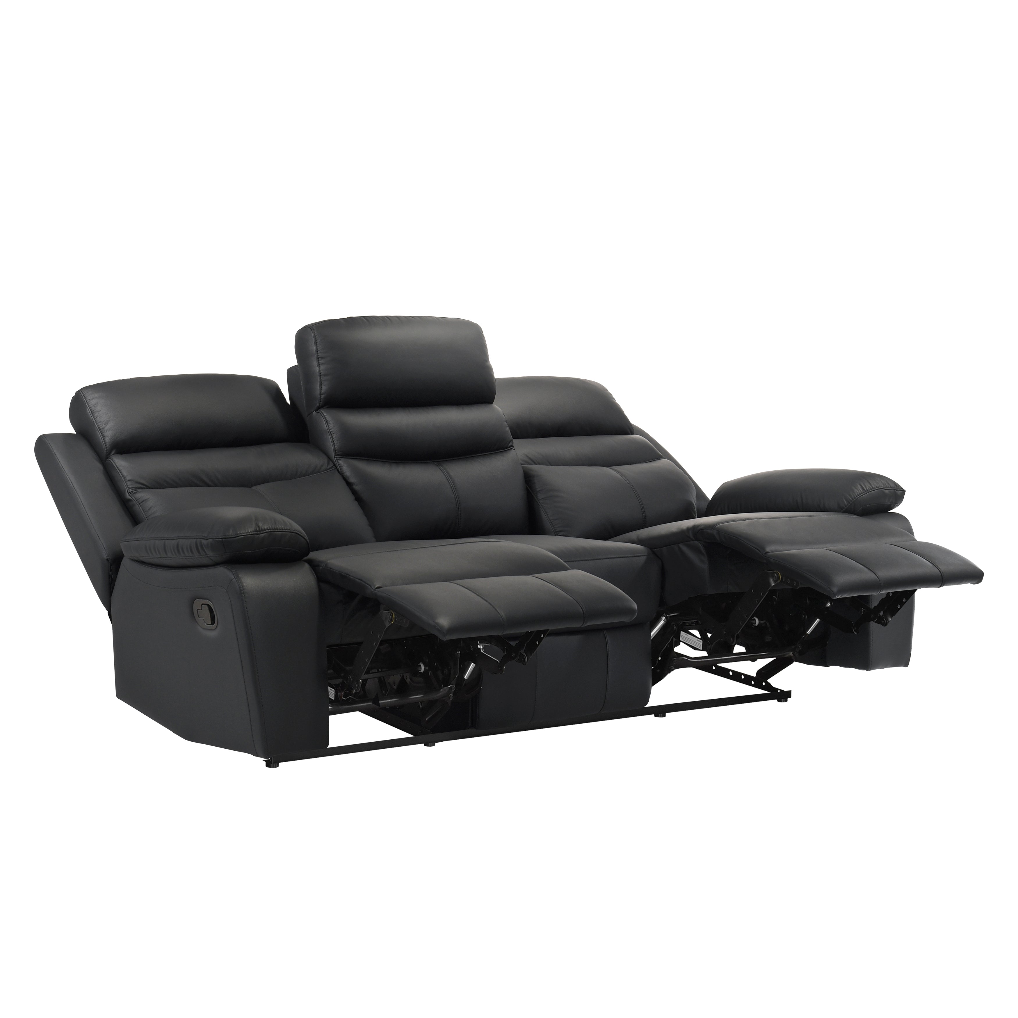9628BLK-3 Double Reclining Sofa - 9628BLK-3