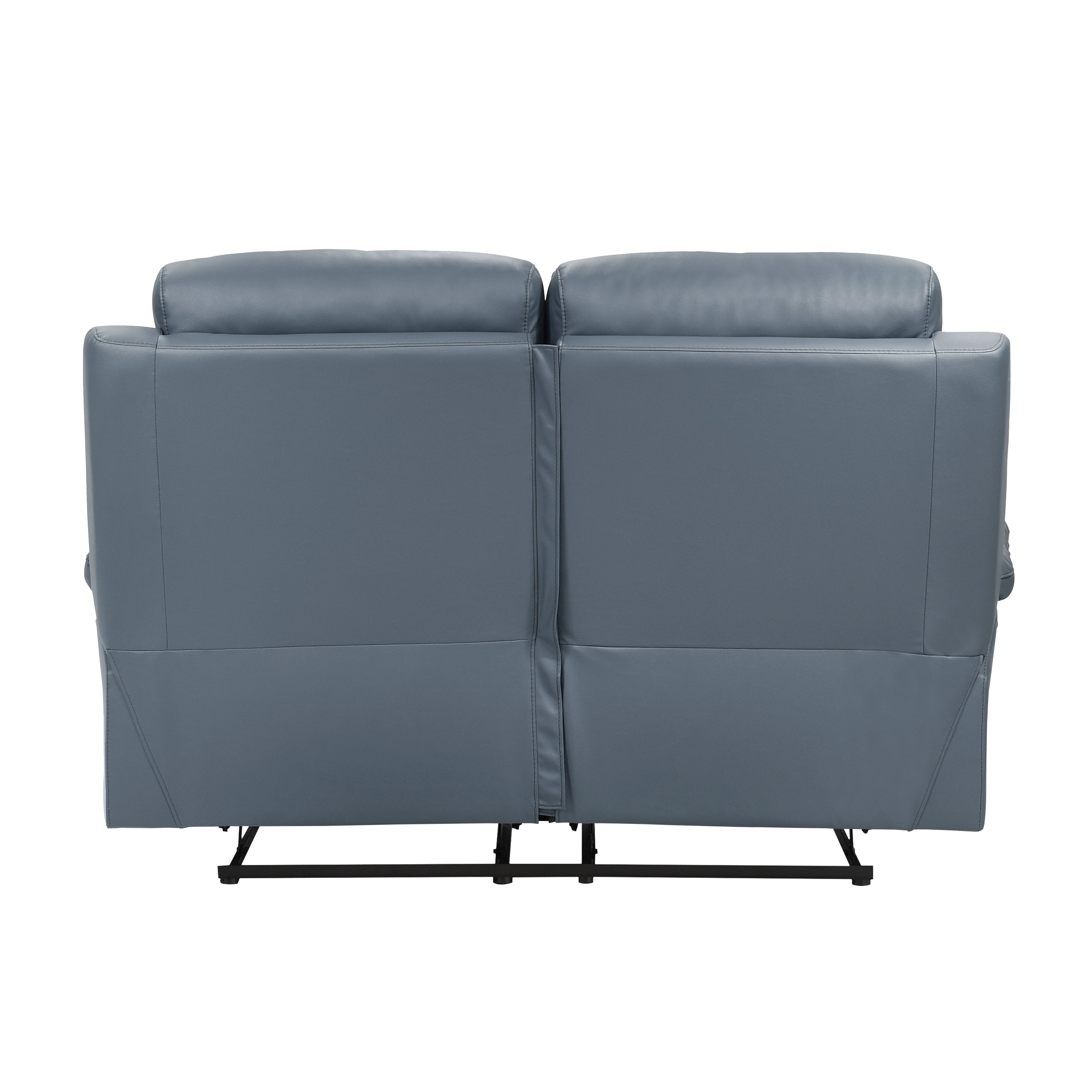 Hancock Blue Leather Double Reclining Living Room Set from Homelegance - Luna Furniture