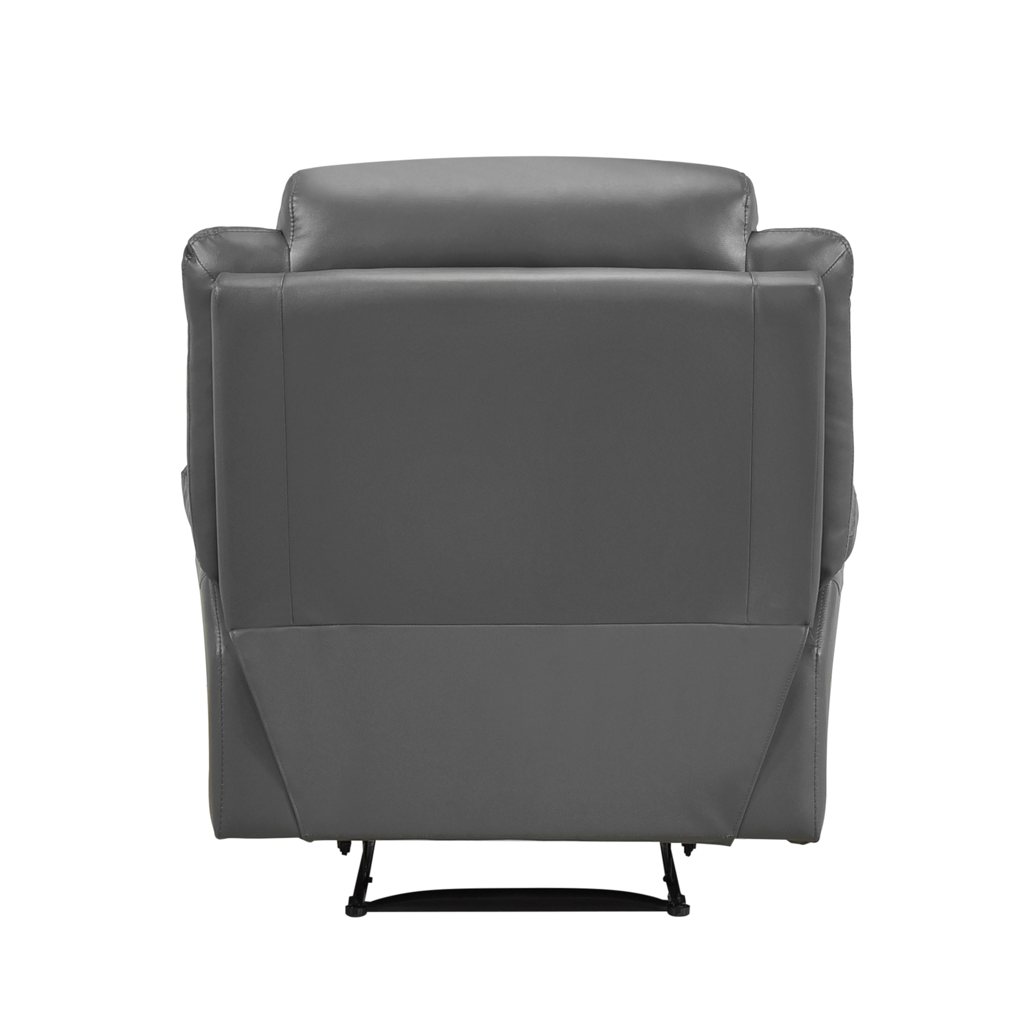 Laconia Dark Gray Leather Double Reclining Living Room Set from Homelegance - Luna Furniture