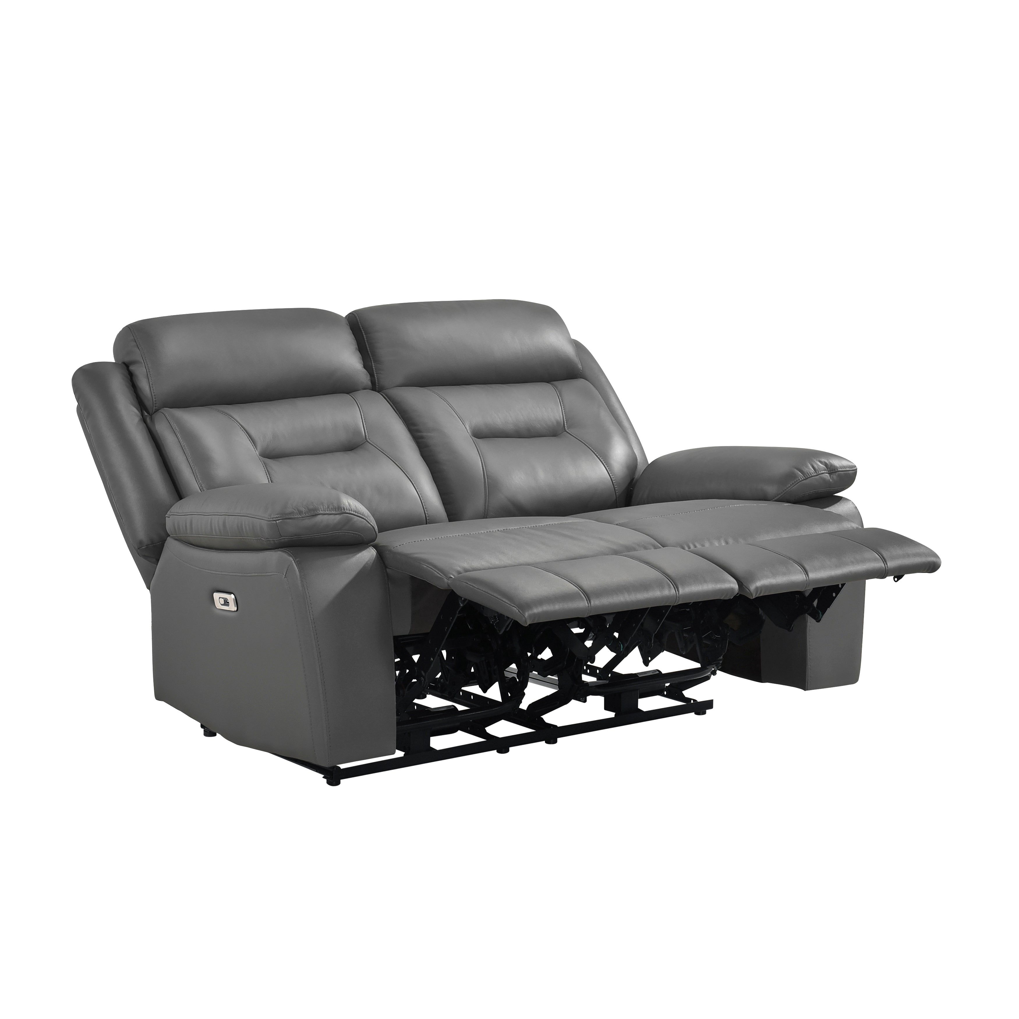 9629DGY-2PW Power Double Reclining Love Seat - 9629DGY-2PW