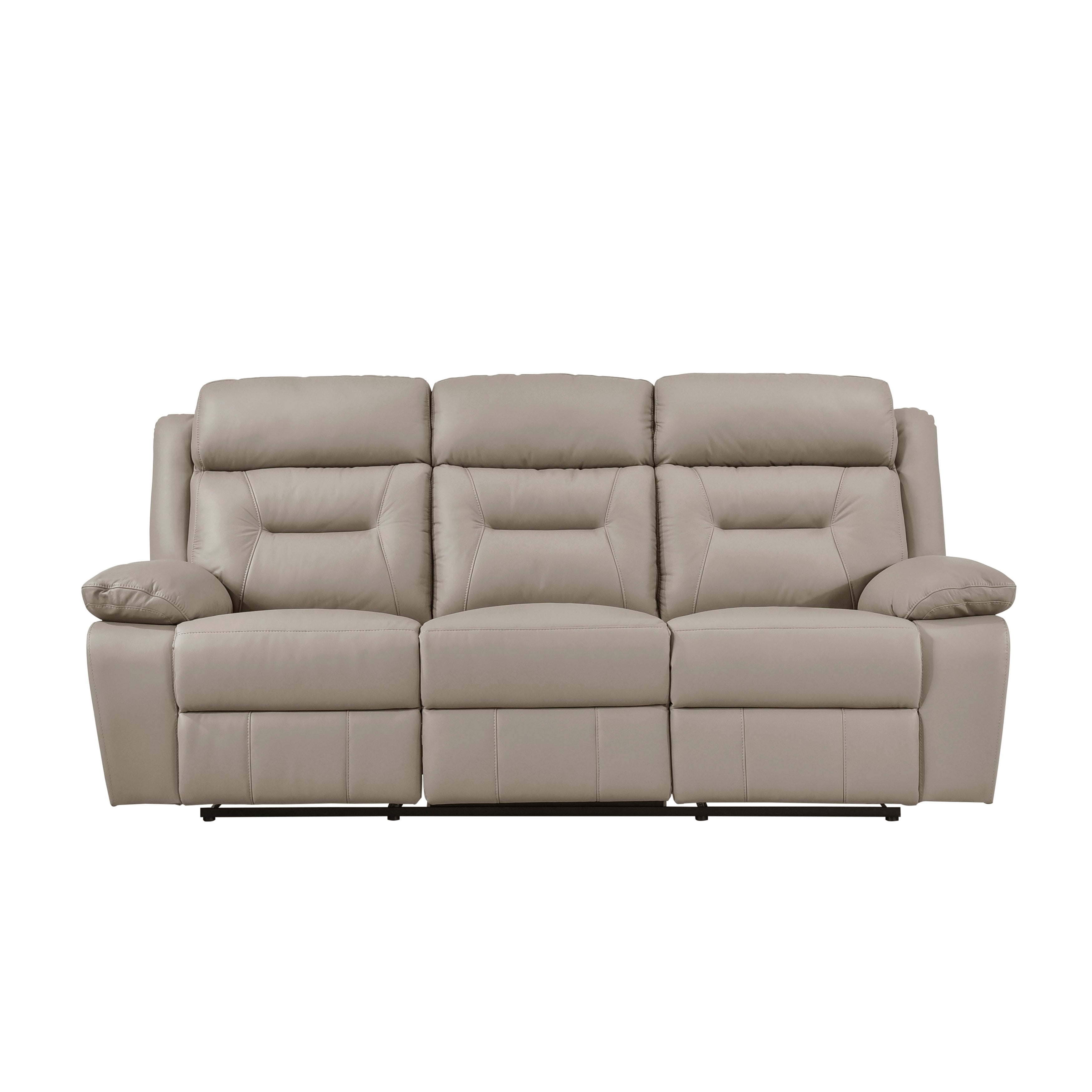 Laconia Latte Leather Double Reclining Living Room Set from Homelegance - Luna Furniture