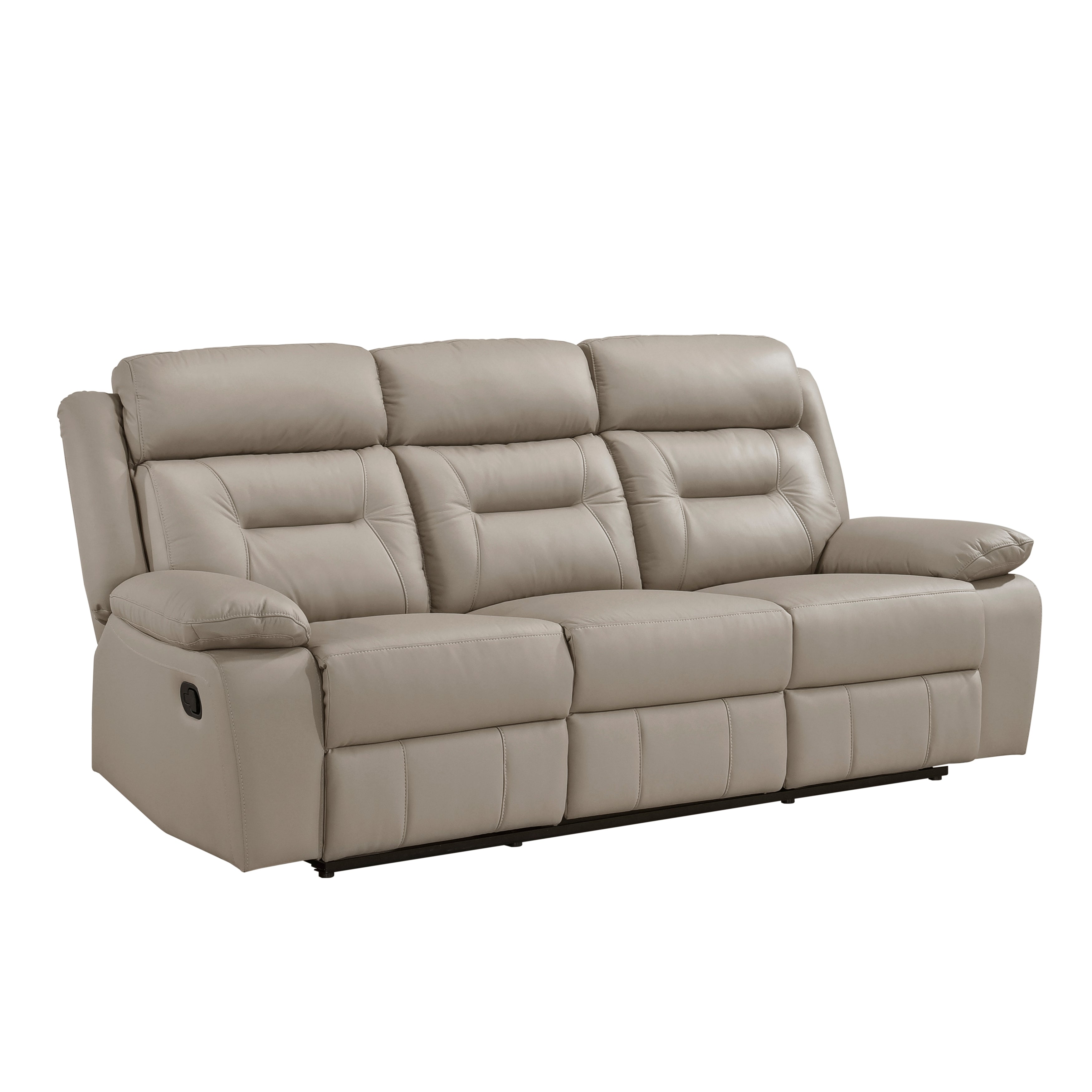 Laconia Latte Leather Double Reclining Living Room Set from Homelegance - Luna Furniture