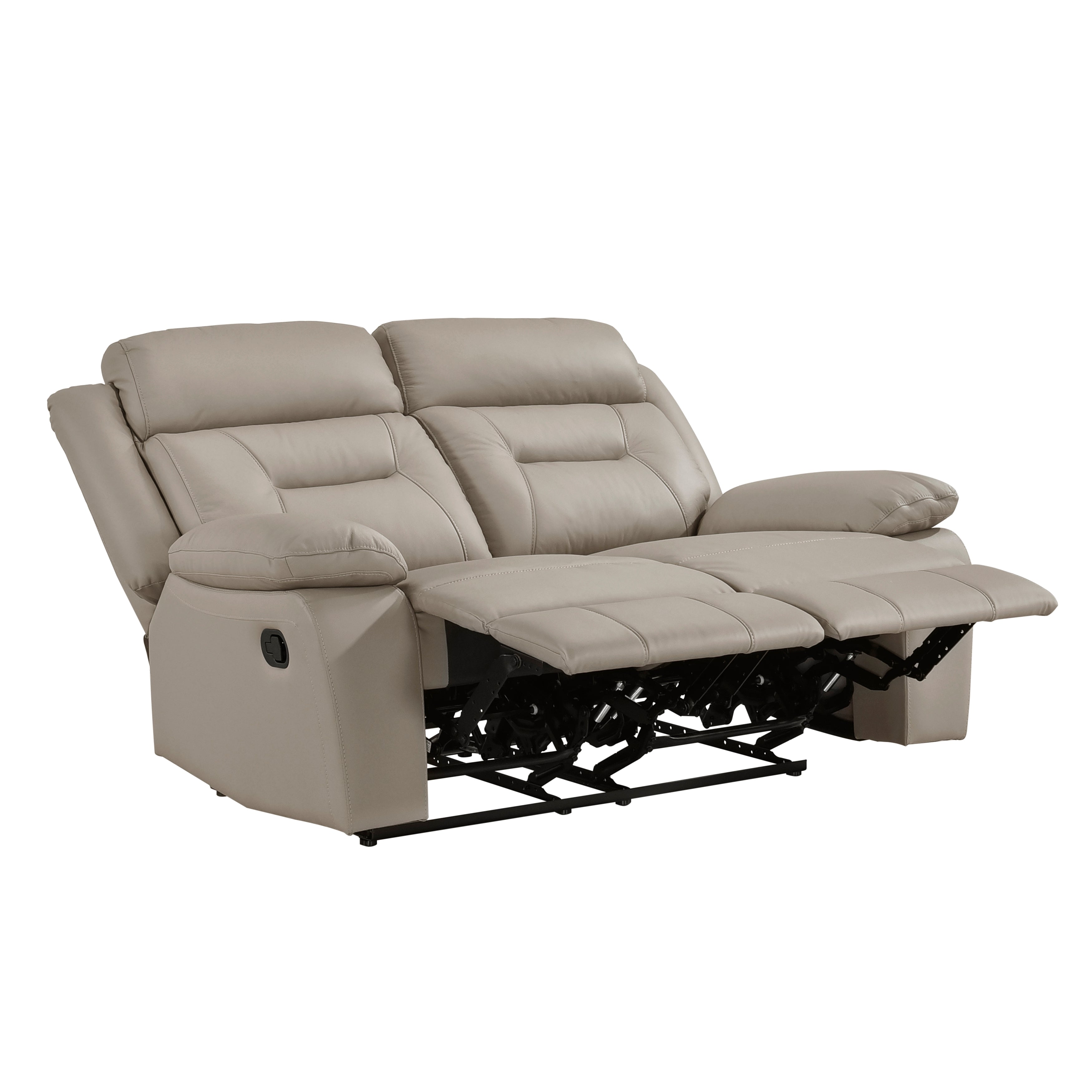 Laconia Latte Leather Double Reclining Living Room Set from Homelegance - Luna Furniture