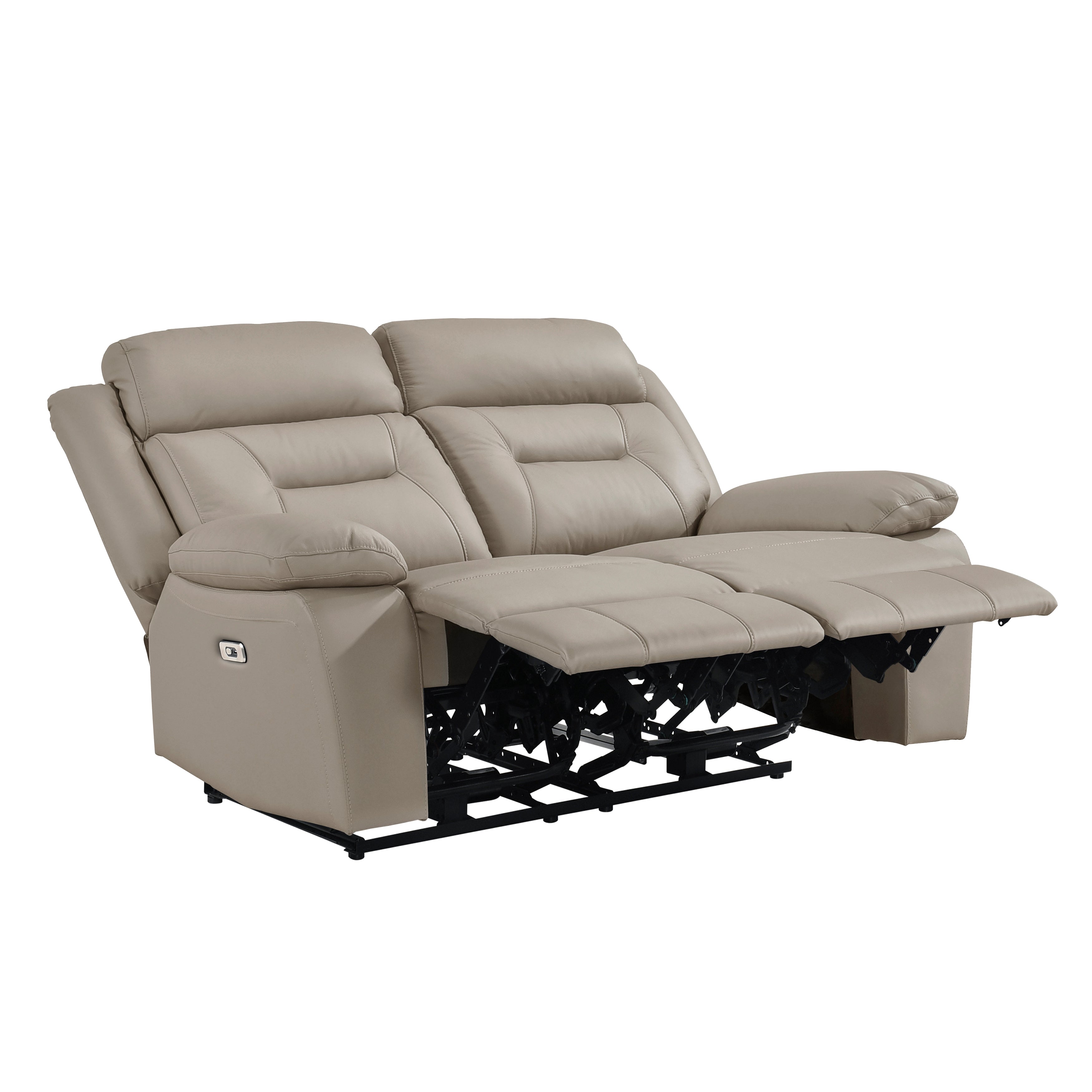 Laconia Latte Leather Power Double Reclining Living Room Set from Homelegance - Luna Furniture