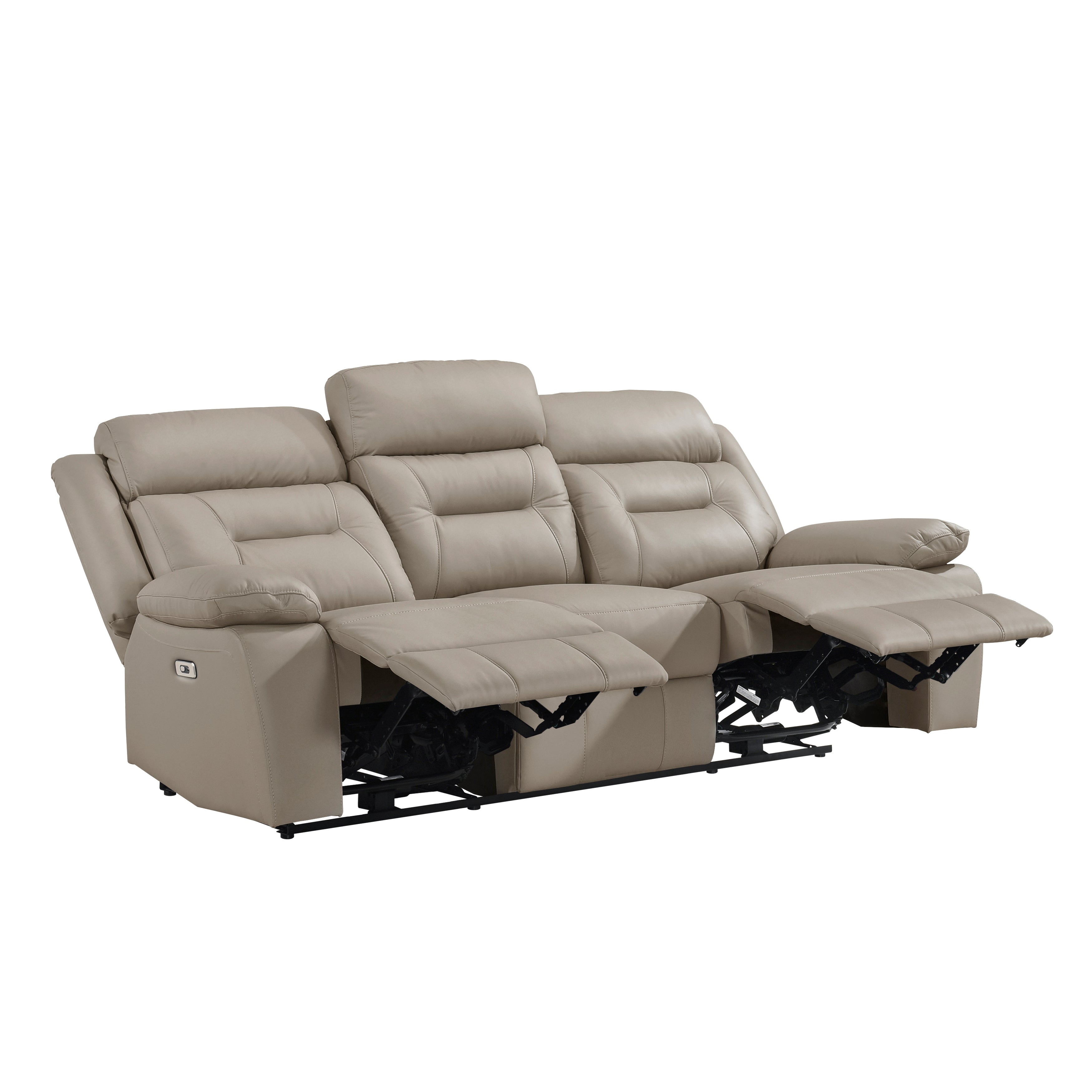 Laconia Latte Leather Power Double Reclining Living Room Set from Homelegance - Luna Furniture
