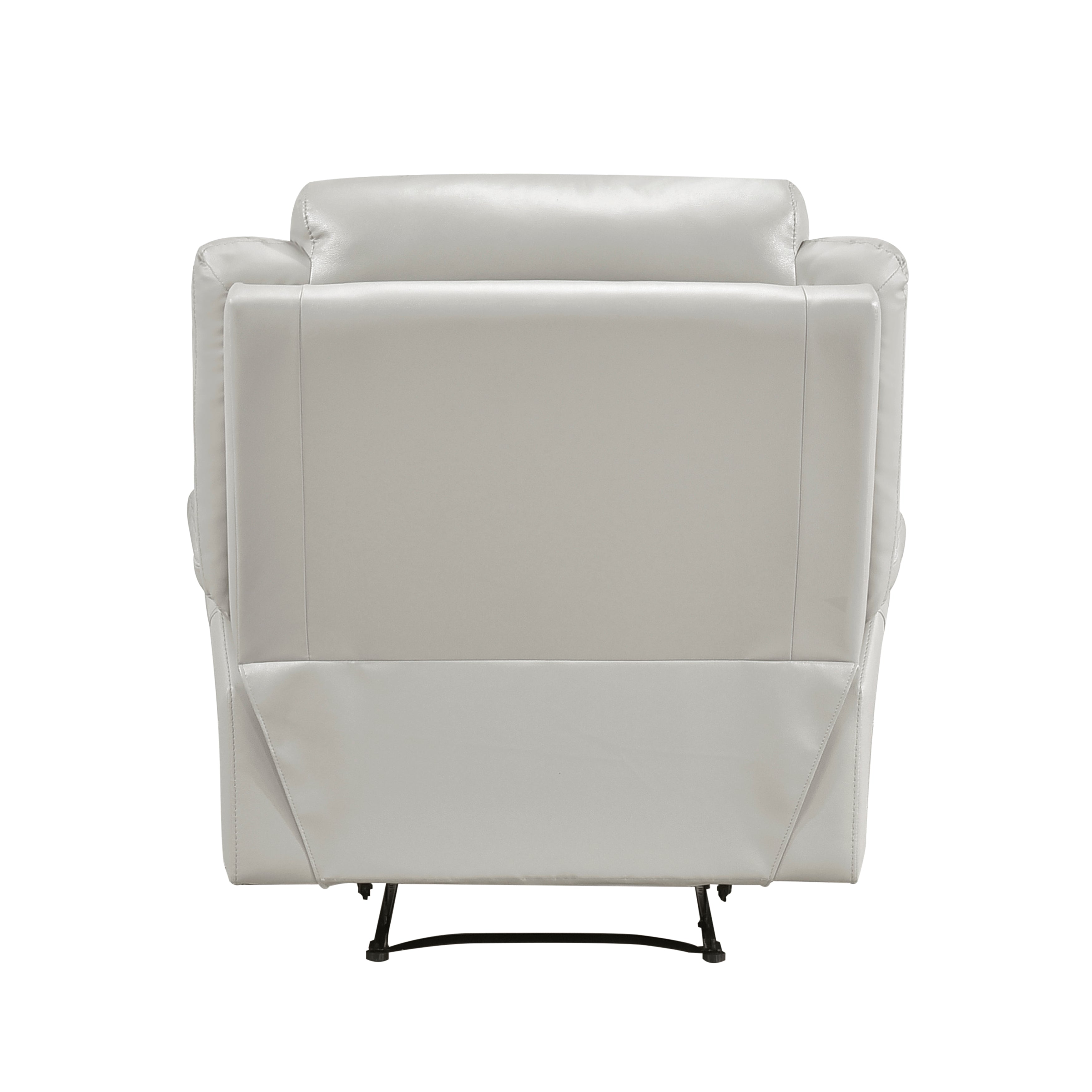 Laconia Silver Leather Double Reclining Living Room Set from Homelegance - Luna Furniture