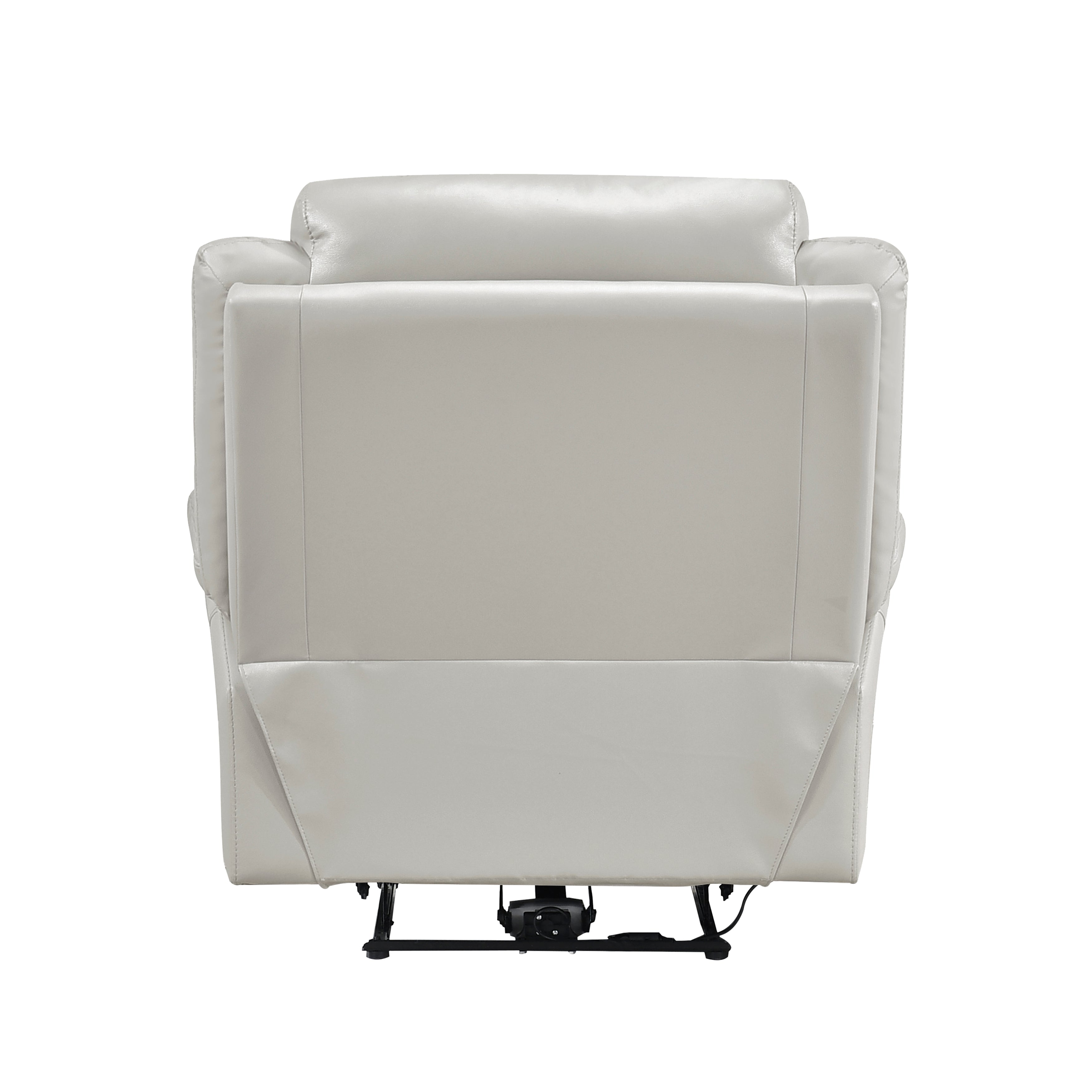 Laconia Silver Leather Power Double Reclining Living Room Set from Homelegance - Luna Furniture