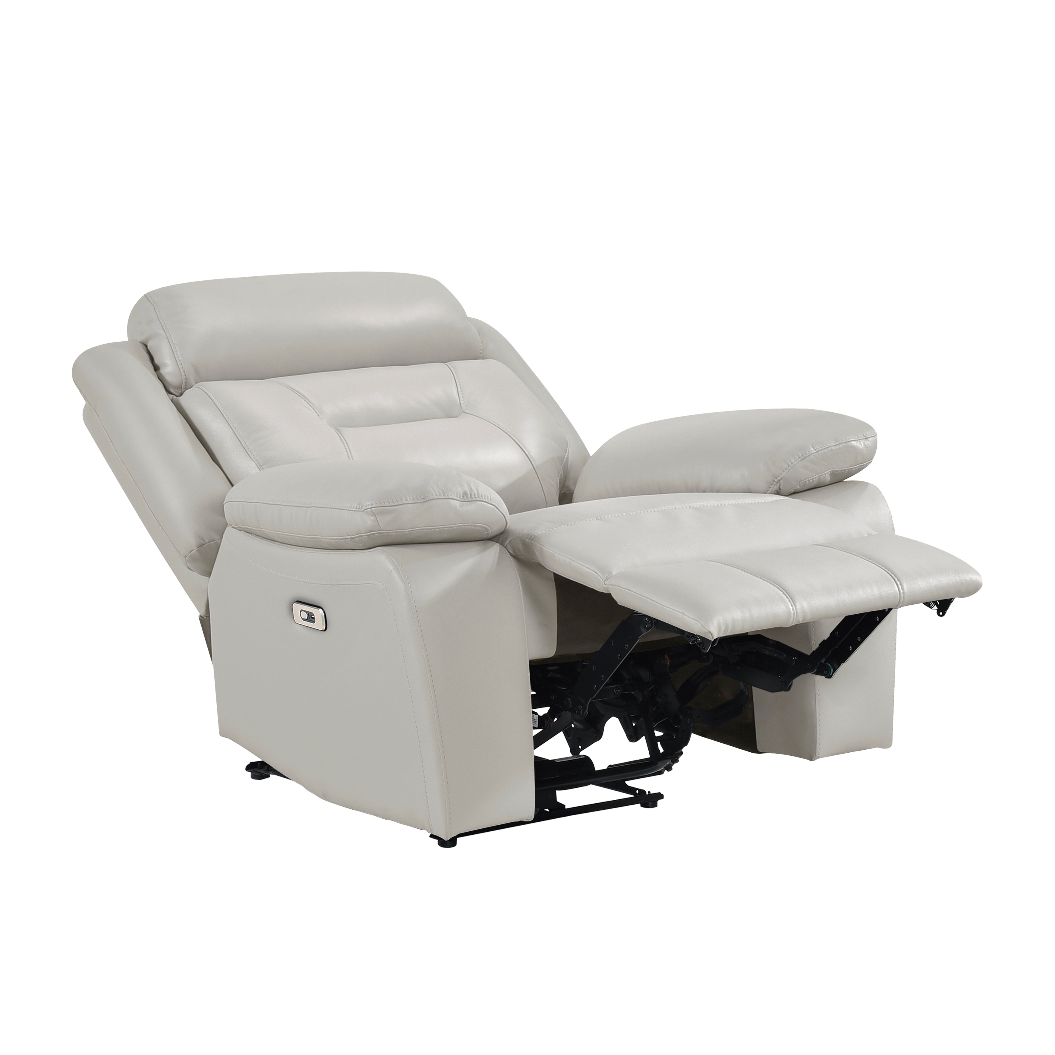 Laconia Silver Leather Power Double Reclining Living Room Set from Homelegance - Luna Furniture