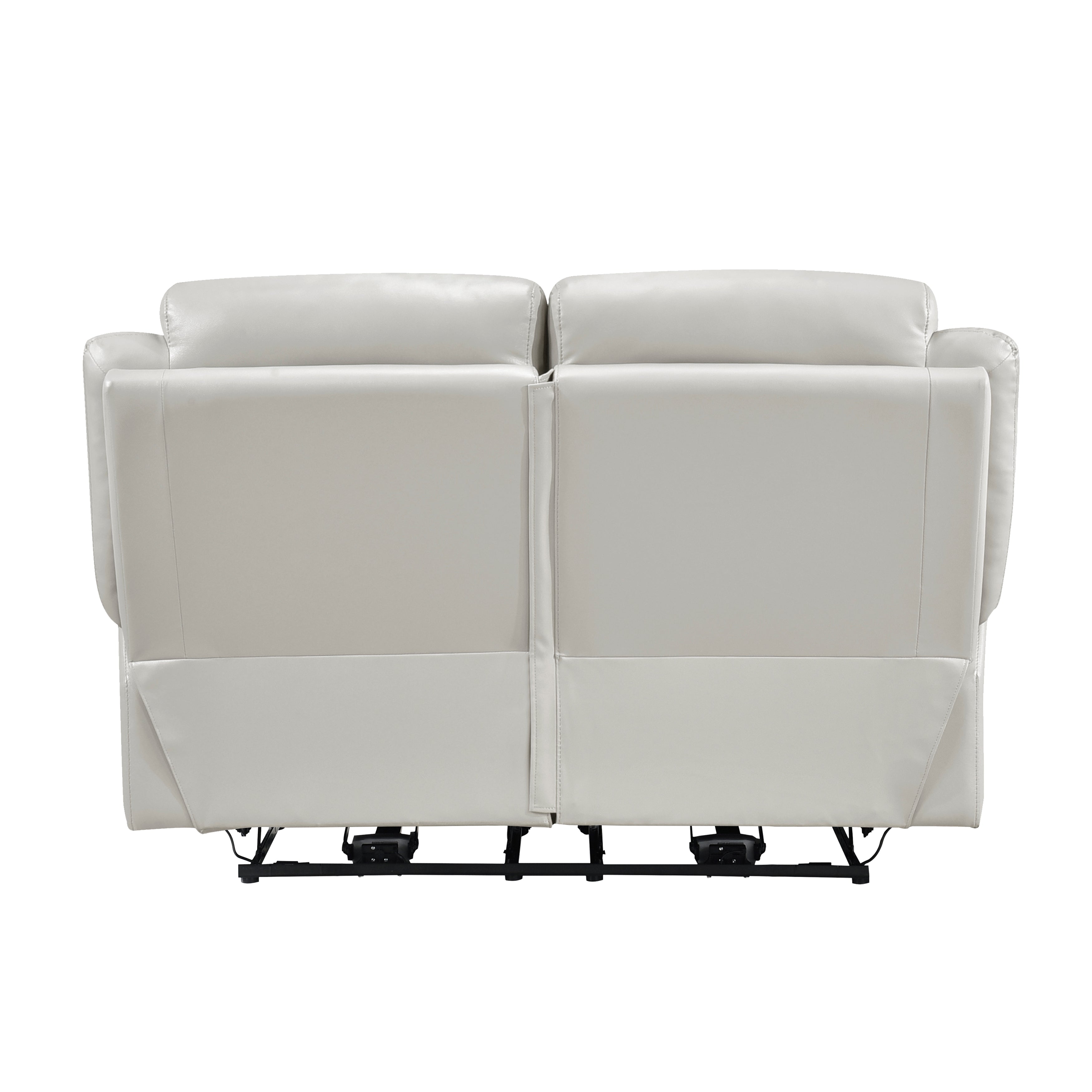 Laconia Silver Leather Power Double Reclining Living Room Set from Homelegance - Luna Furniture