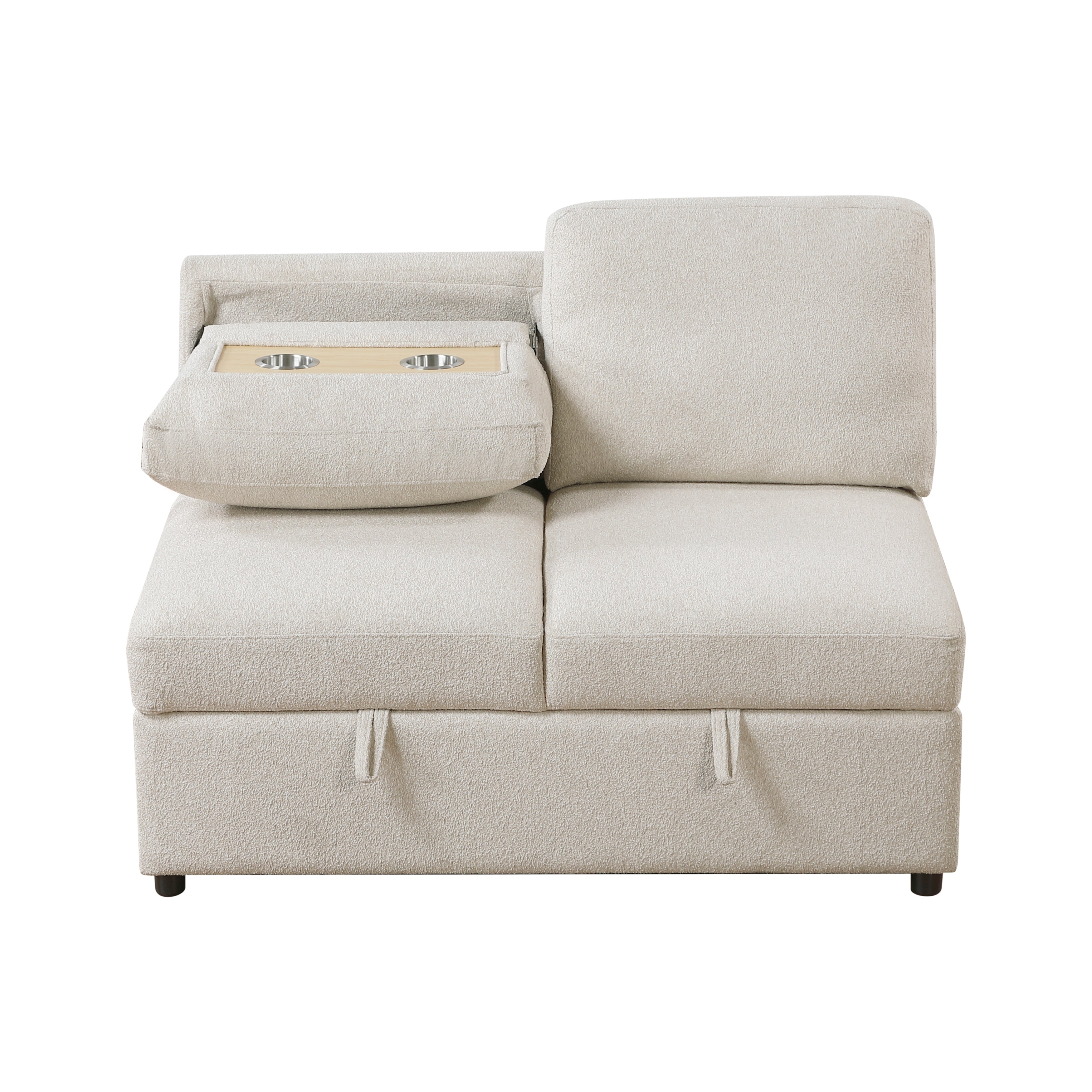 9630BE-2A Armless 2-seater with Hidden Storage - 9630BE-2A
