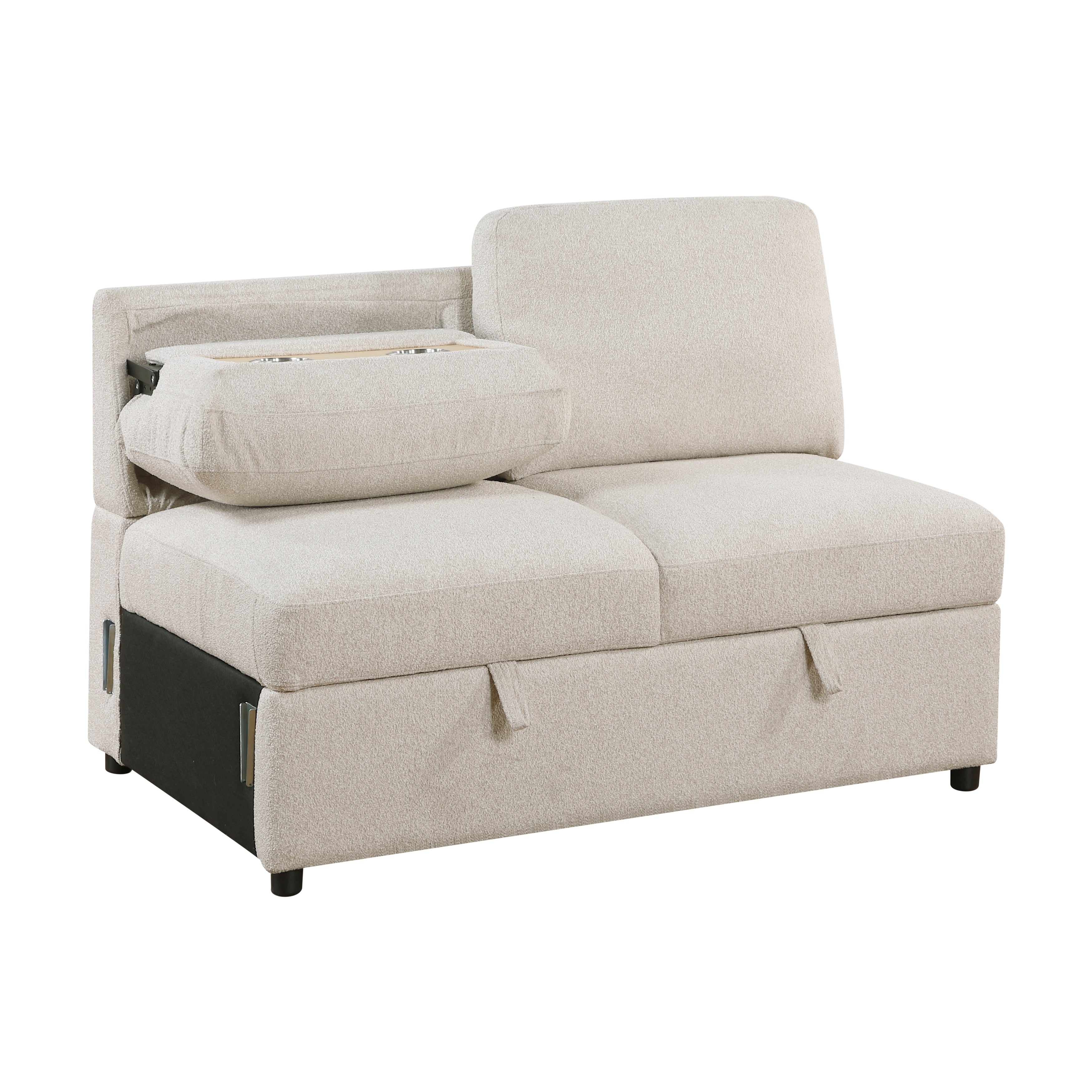9630BE-2A Armless 2-seater with Hidden Storage - 9630BE-2A