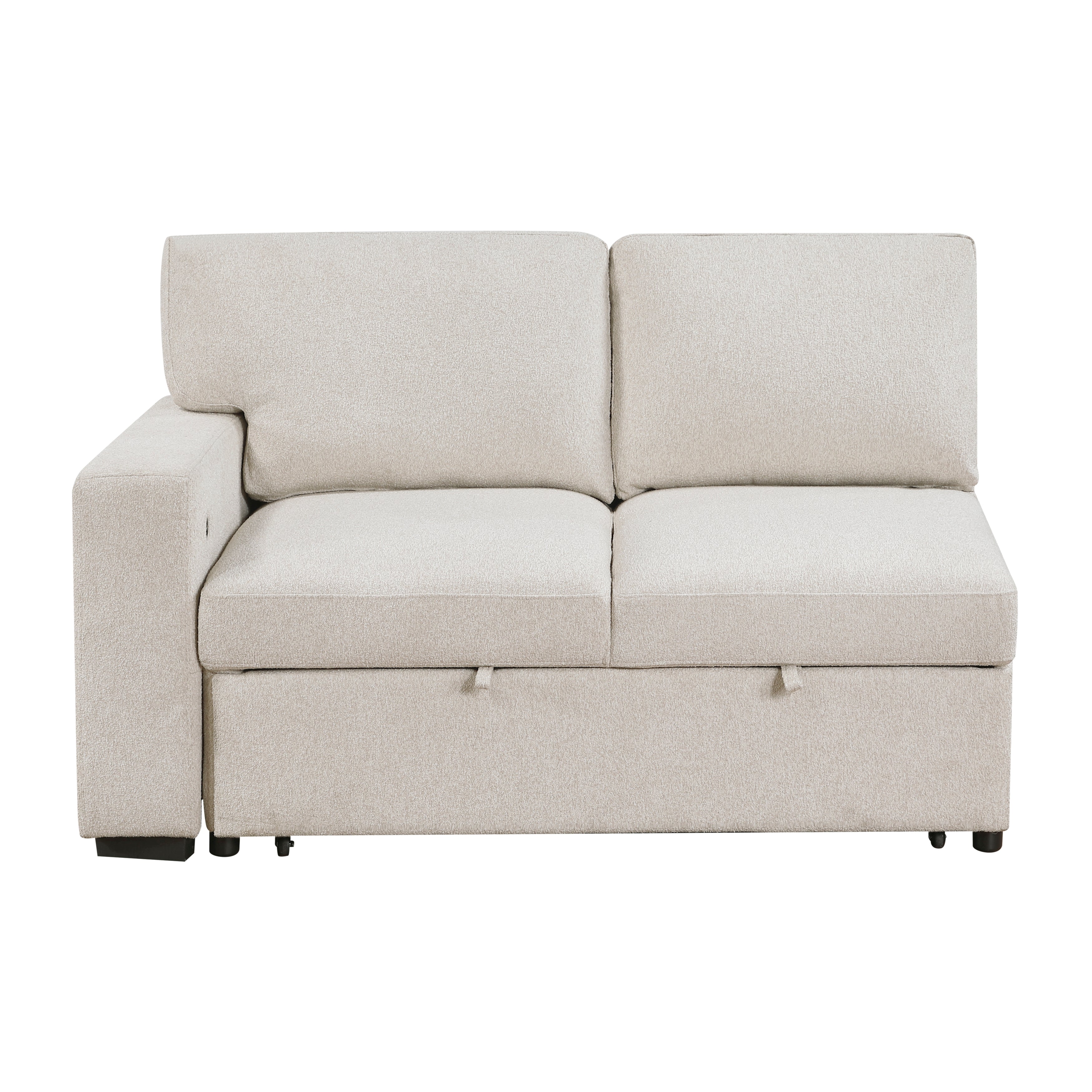 9630BE*32LRC (3)Sectional with Right Chaise, Pull-out Bed and Hidden Storages, Charging Ports - 9630BE*32LRC