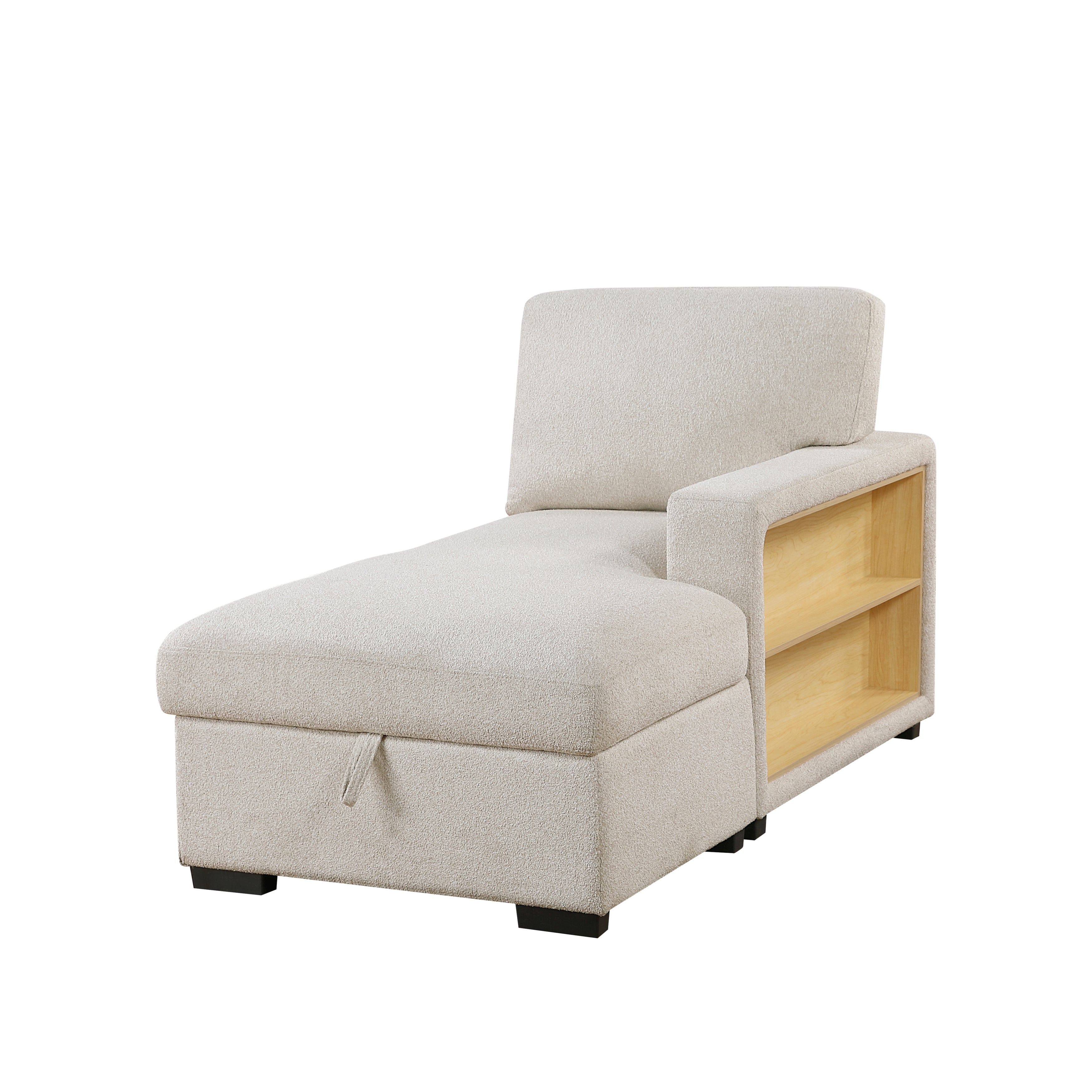 9630BE*42LRC (4)Sectional with Right Chaise, Pull-out Bed and Hidden Storages, Charging Ports - 9630BE*42LRC