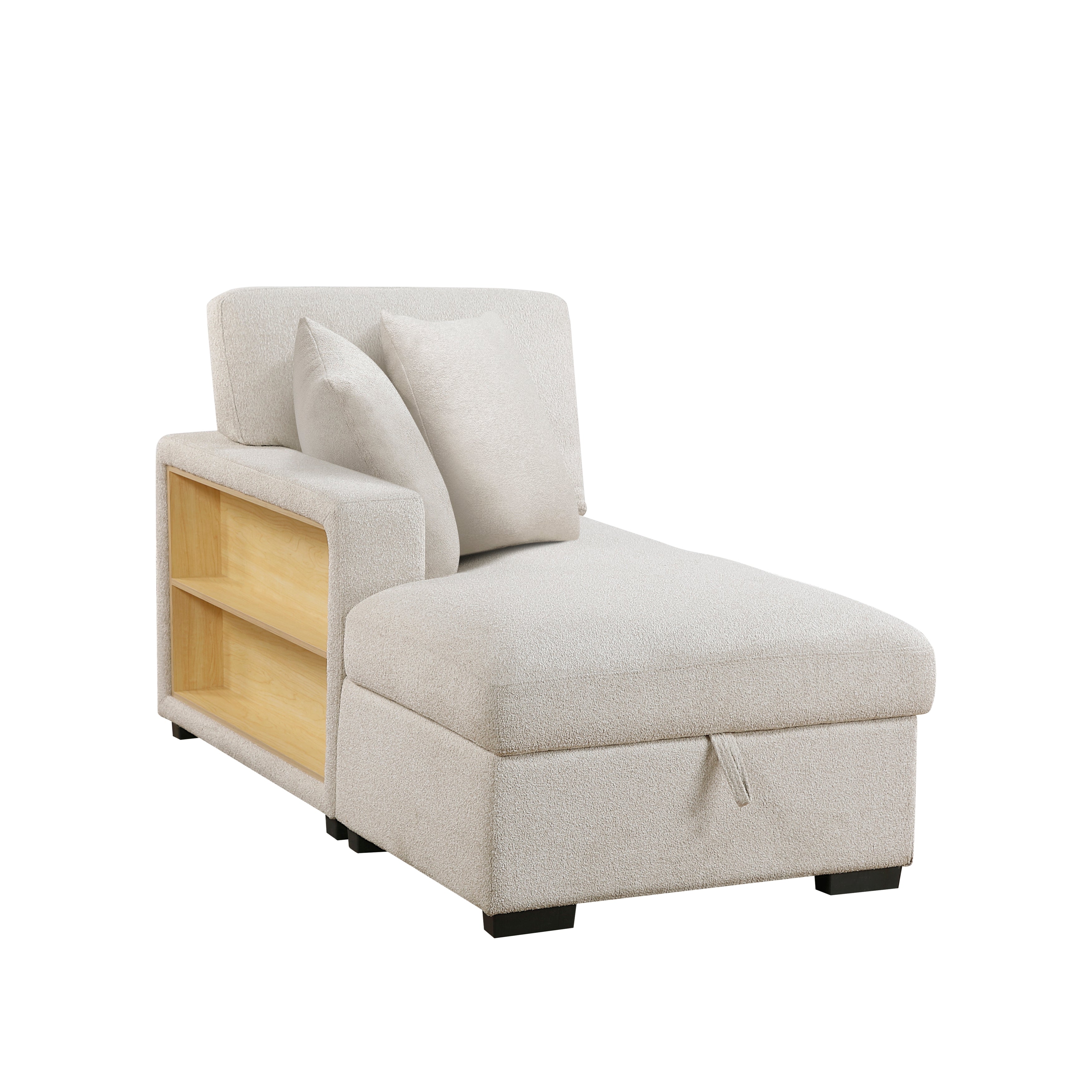 9630BE*4LC2R (4)Sectional with Left Chaise, Pull-out Bed and Hidden Storages, Charging Ports - 9630BE*4LC2R