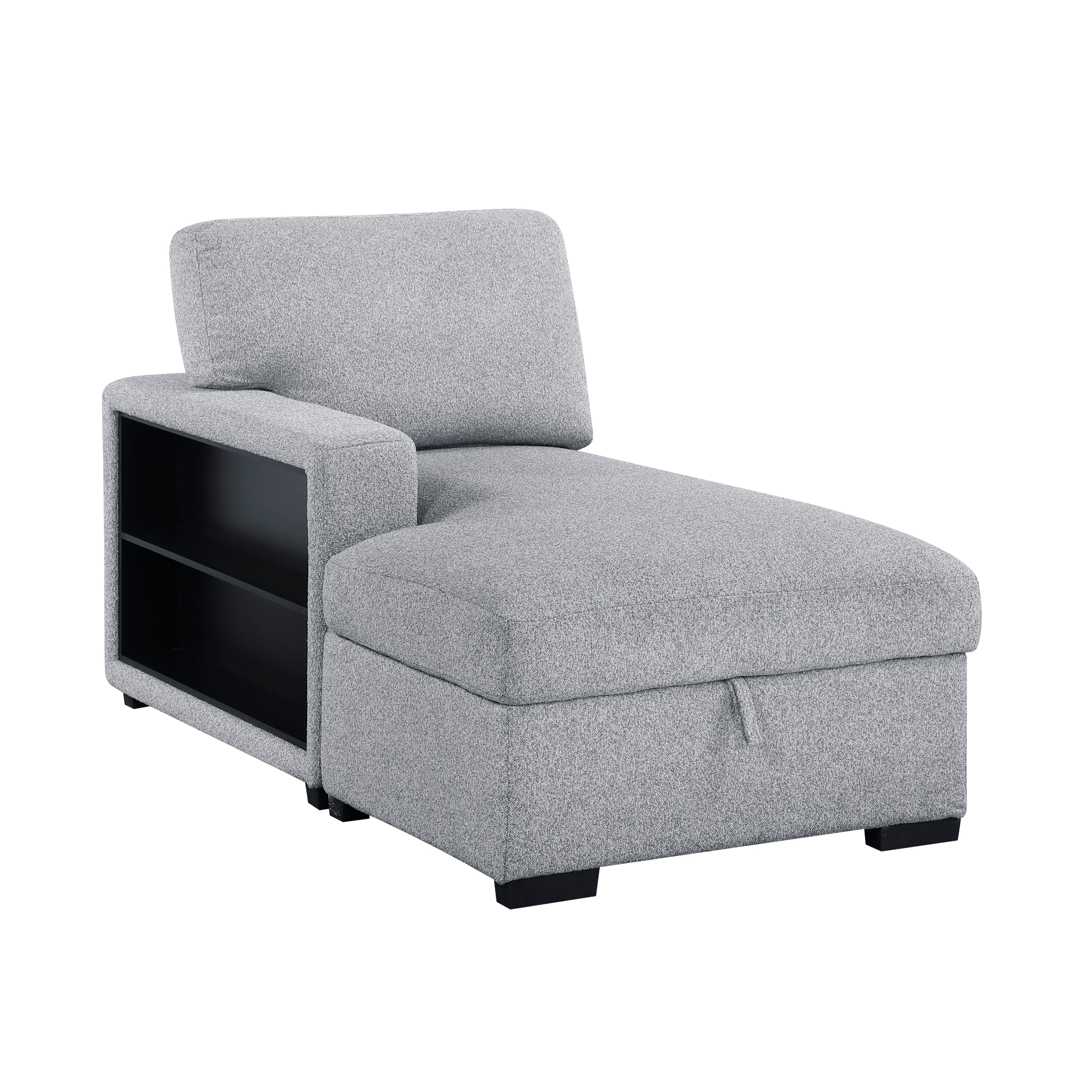 9630GY-LC Left Side Chaise with Hidden Storage, 2-Seater&