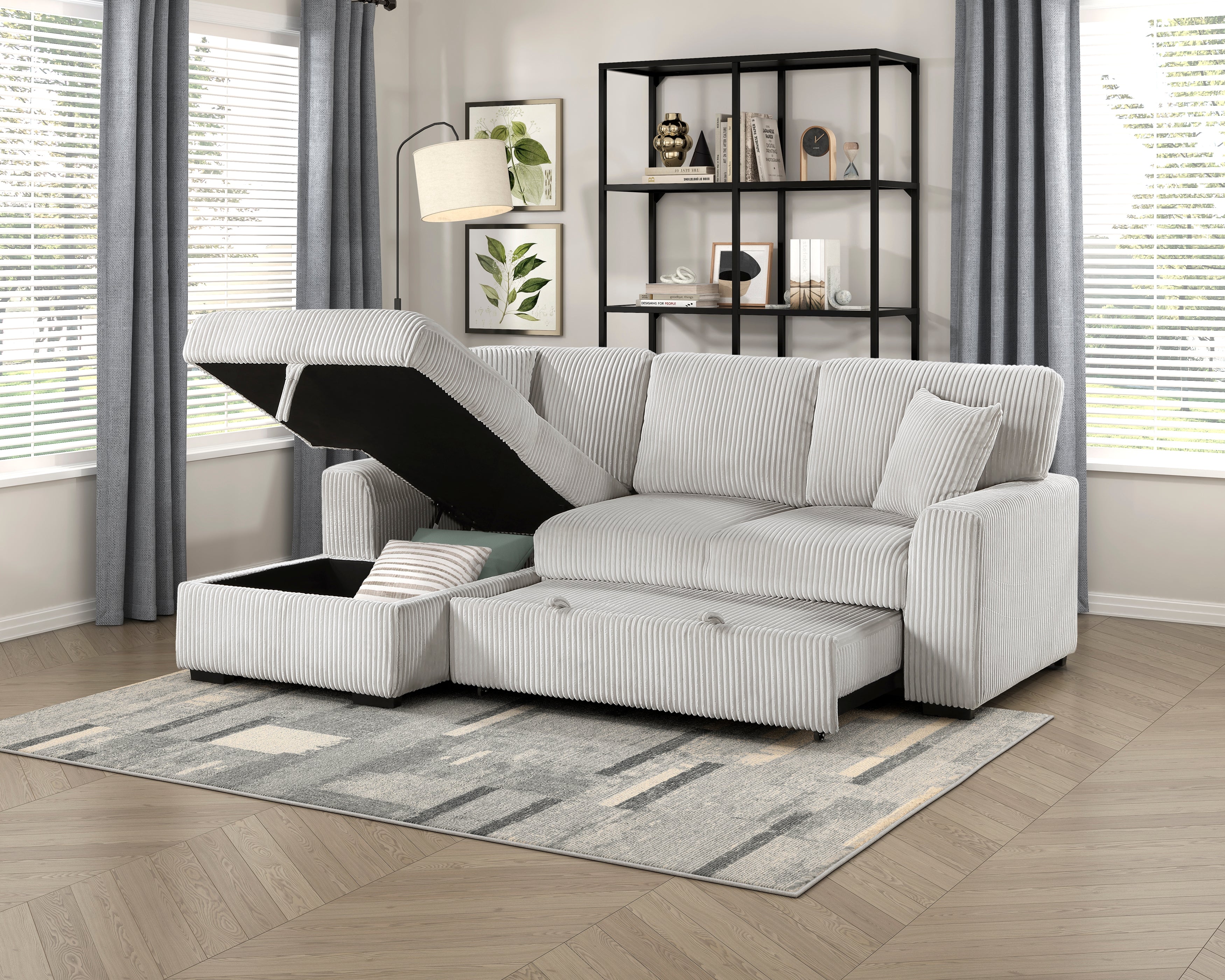 9633MNB*2LC2R (2)2-Piece Sectional with Left Chaise - 9633MNB*2LC2R