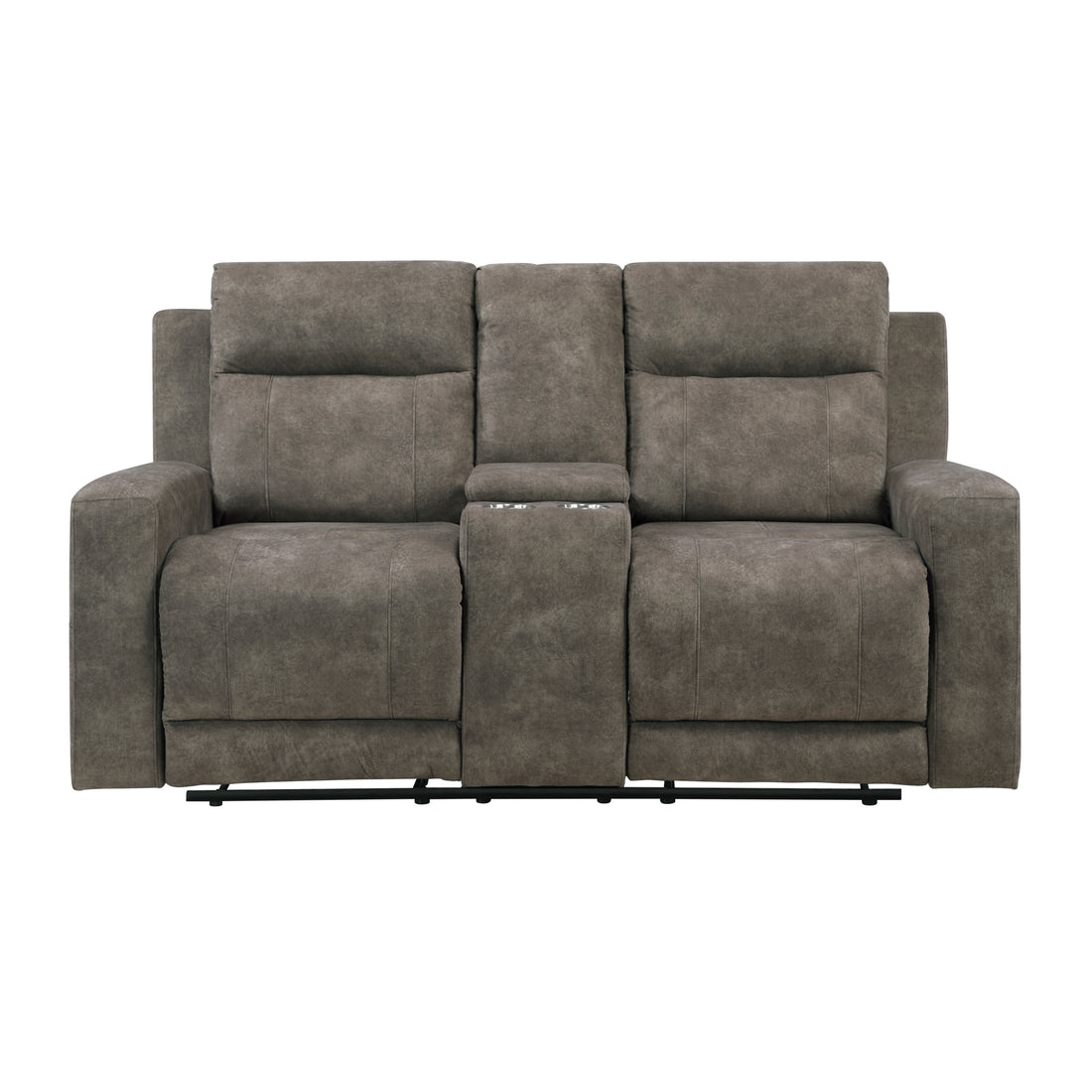9635BR-2 Double Reclining Love Seat with Center Console - 9635BR-2