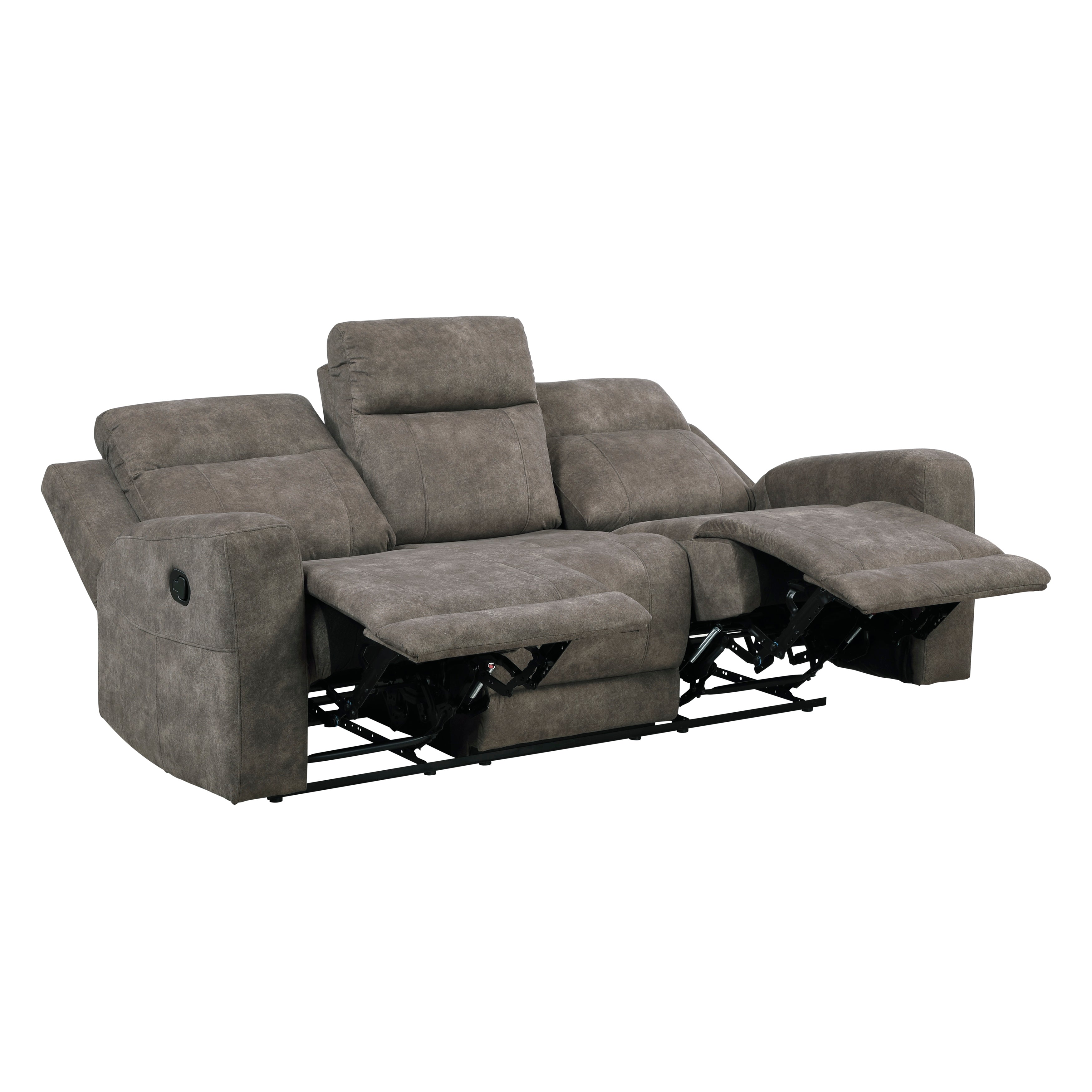 Muncie Brown Double Reclining Living Room Set from Homelegance - Luna Furniture
