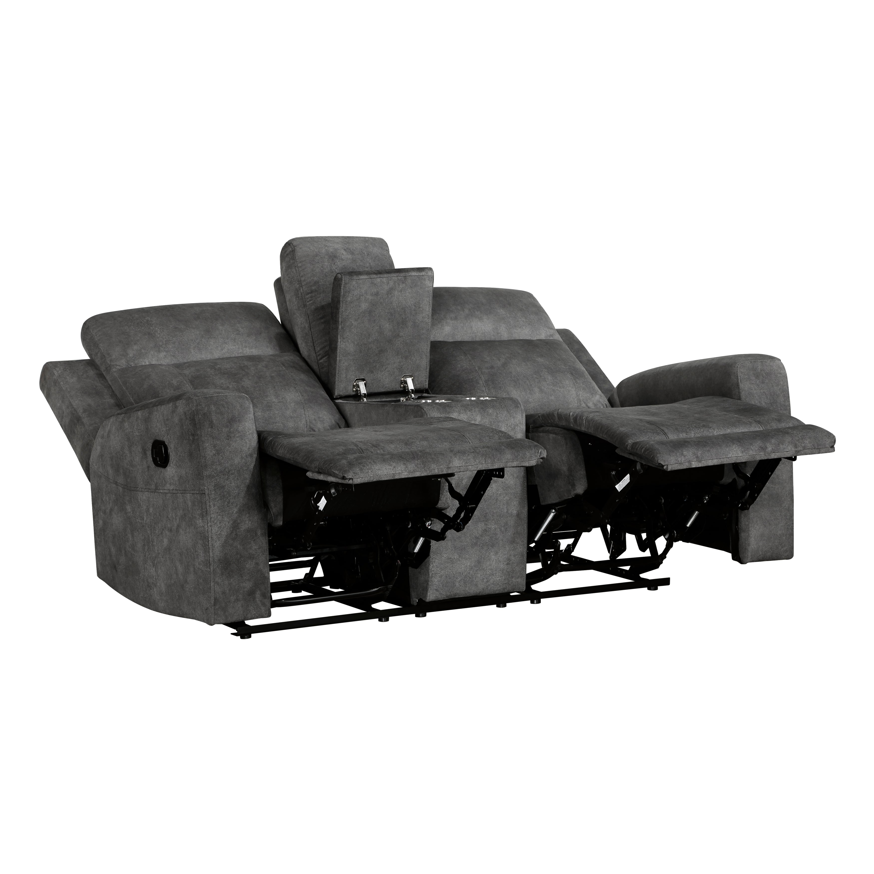 9635DG-2 Double Reclining Love Seat with Center Console - 9635DG-2