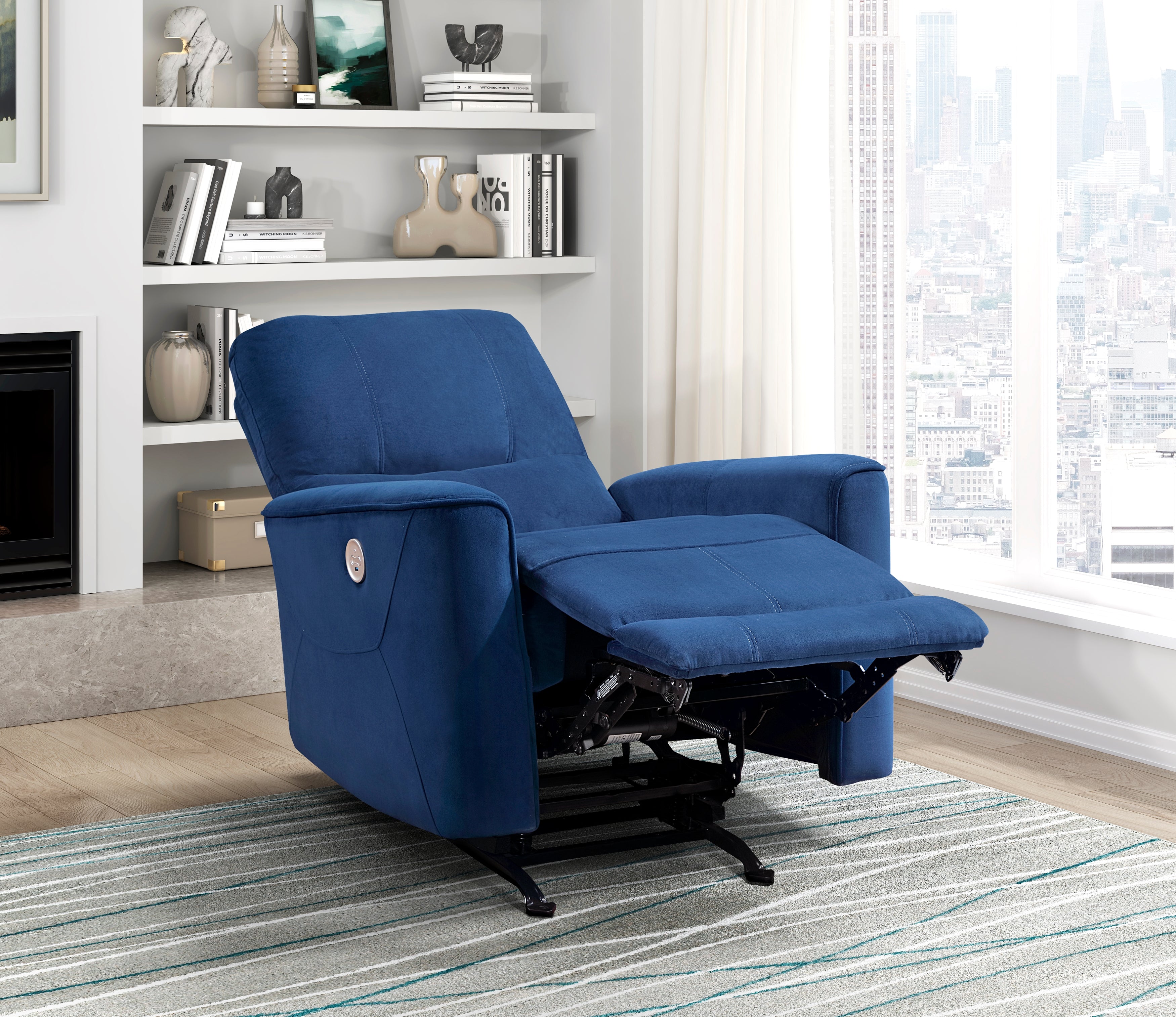 9645NV-1PW Power Rocker Reclining Chair - 9645NV-1PW