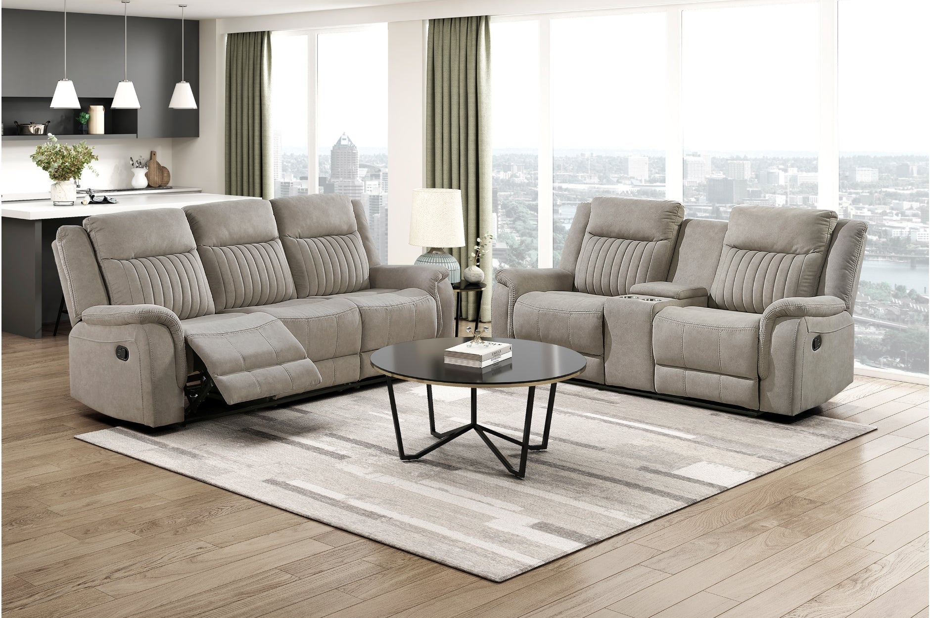 Dean Dove Double Reclining Living Room Set from Homelegance - Luna Furniture
