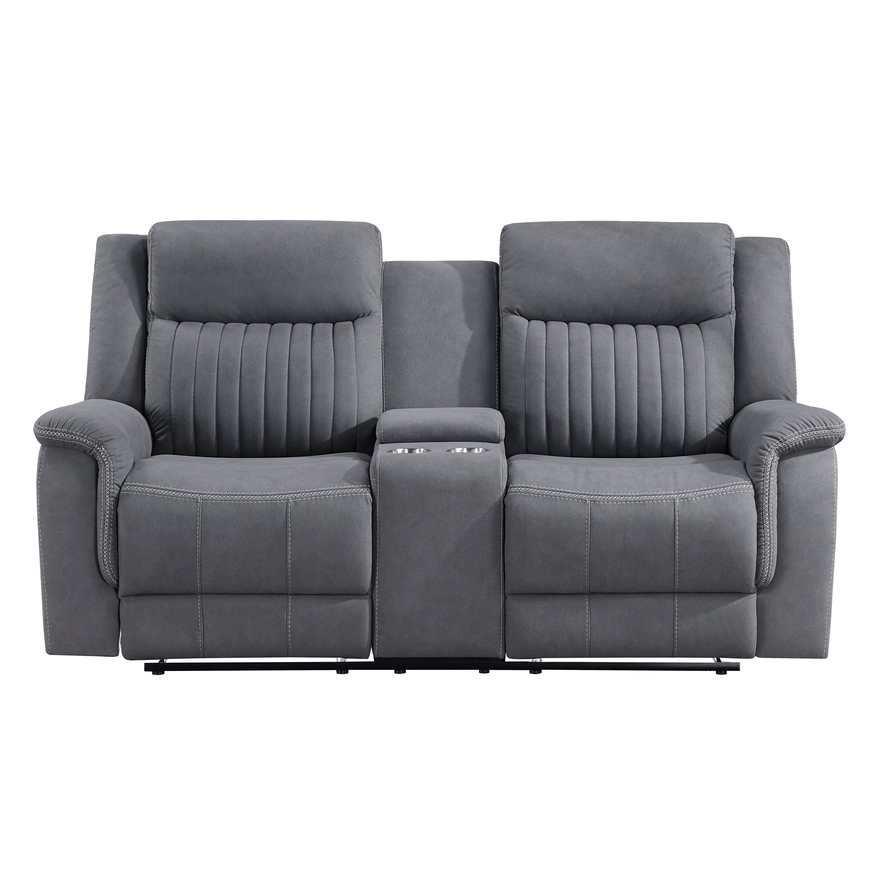 9646GY*2 2pc Set: Sofa, Love - 9646GY*2