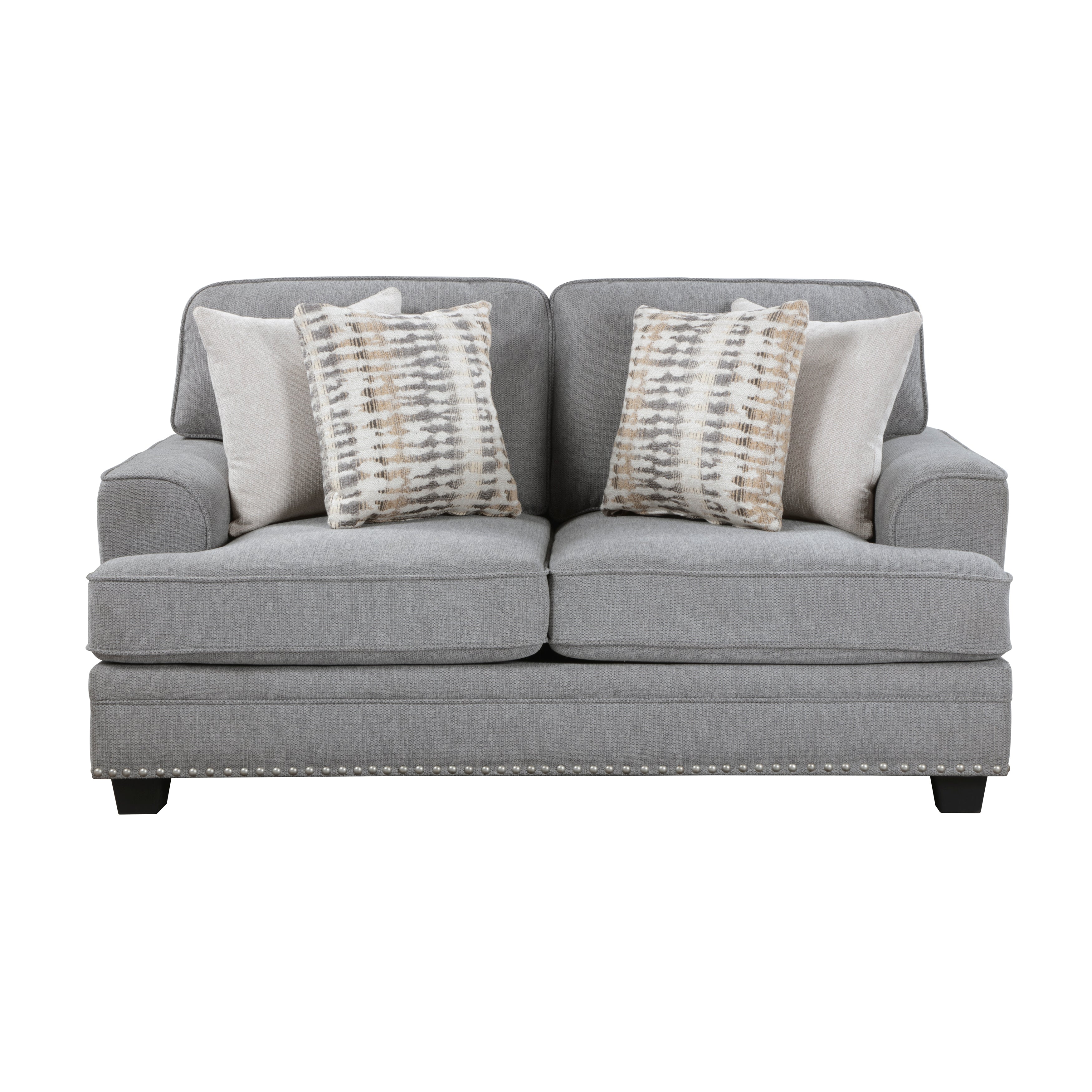 9648GY*2 2pc Set: Sofa, Love - 9648GY*2