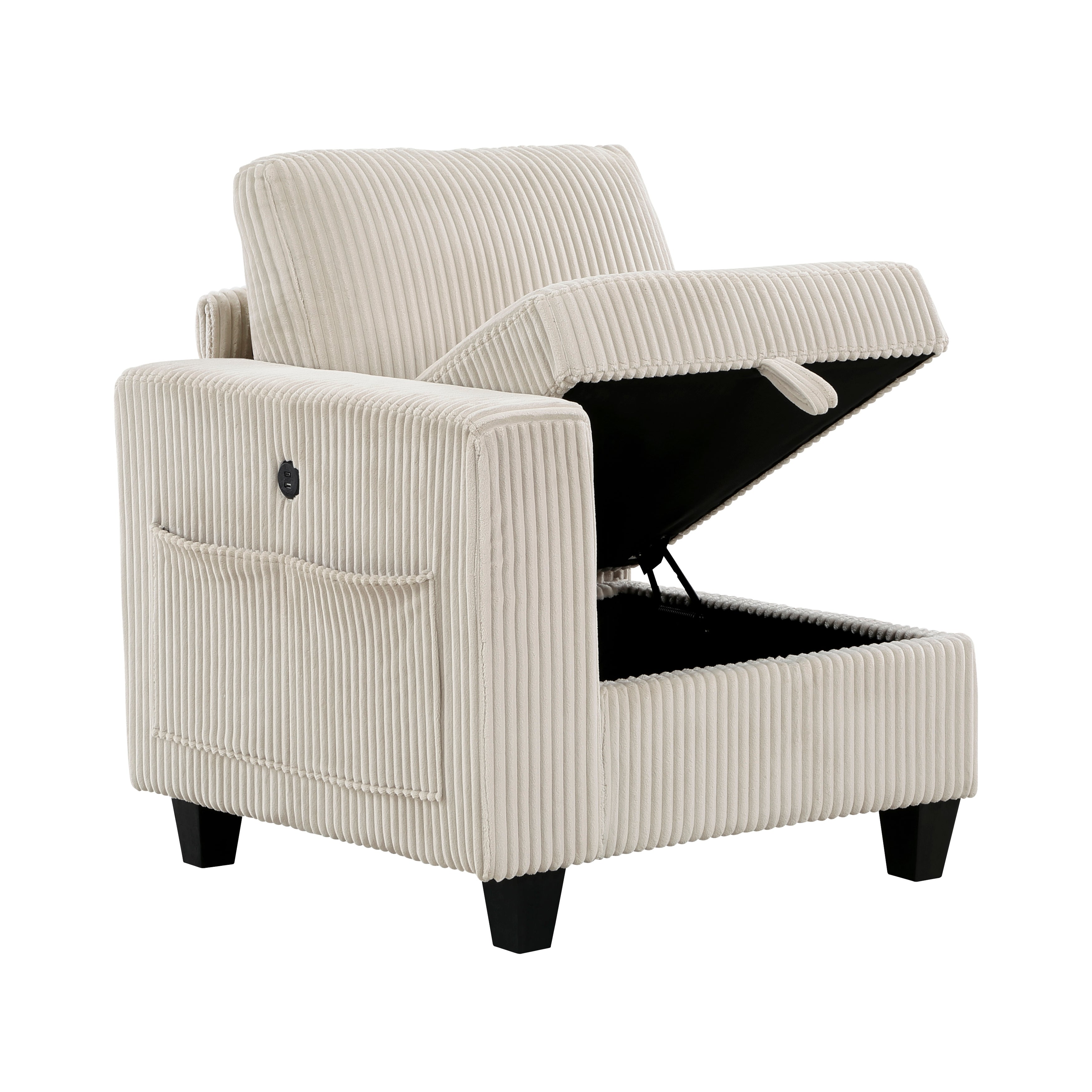 9650NBE*8SC (8)8-Piece Sectional with Storage, Storage Pouches and Charging Ports - 9650NBE*8SC