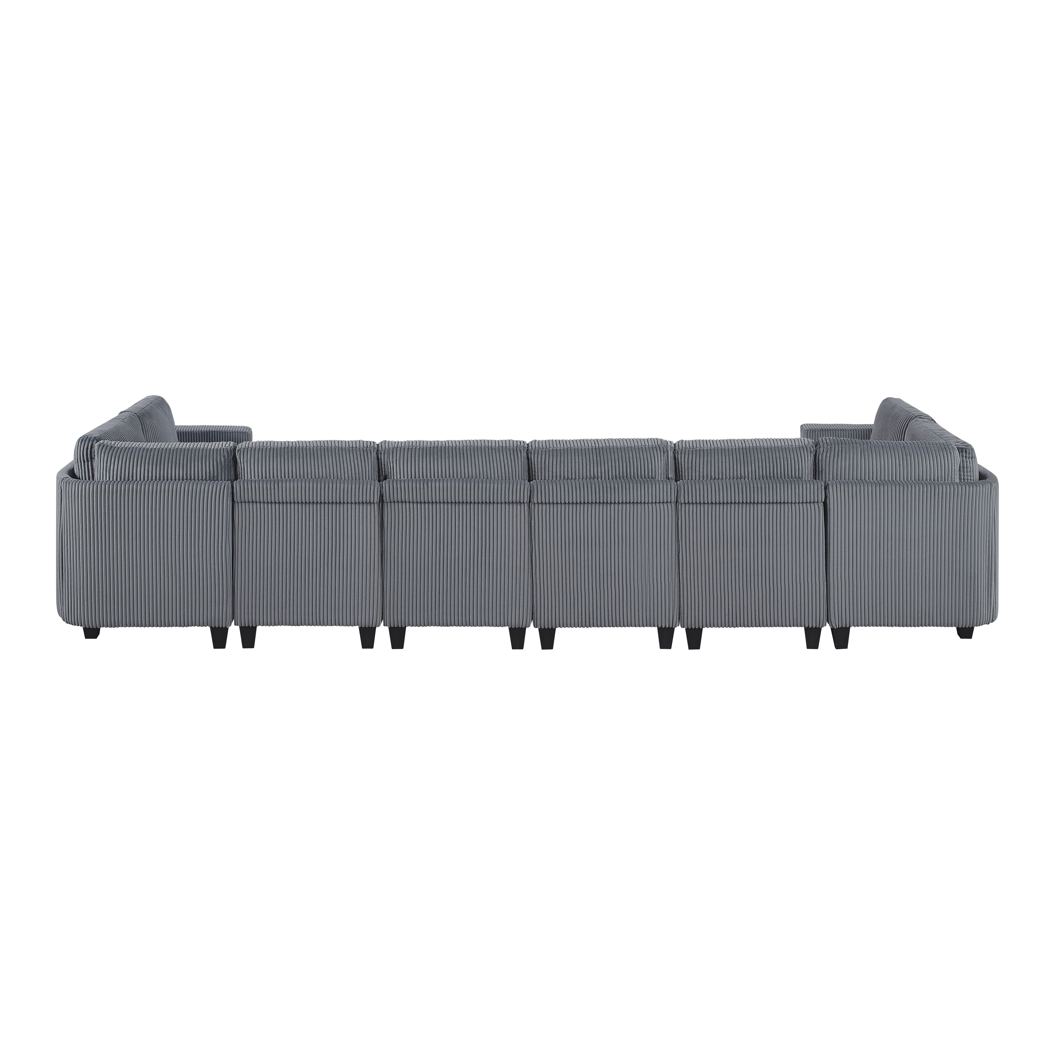 9650NDG*8SC (8)8-Piece Sectional with Storage, Storage Pouches and Charging Ports - 9650NDG*8SC