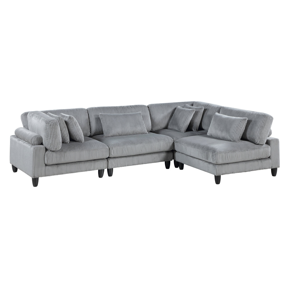 9688GY*42CR2AC (4)4-Piece Modular Sectional - 9688GY*42CR2AC