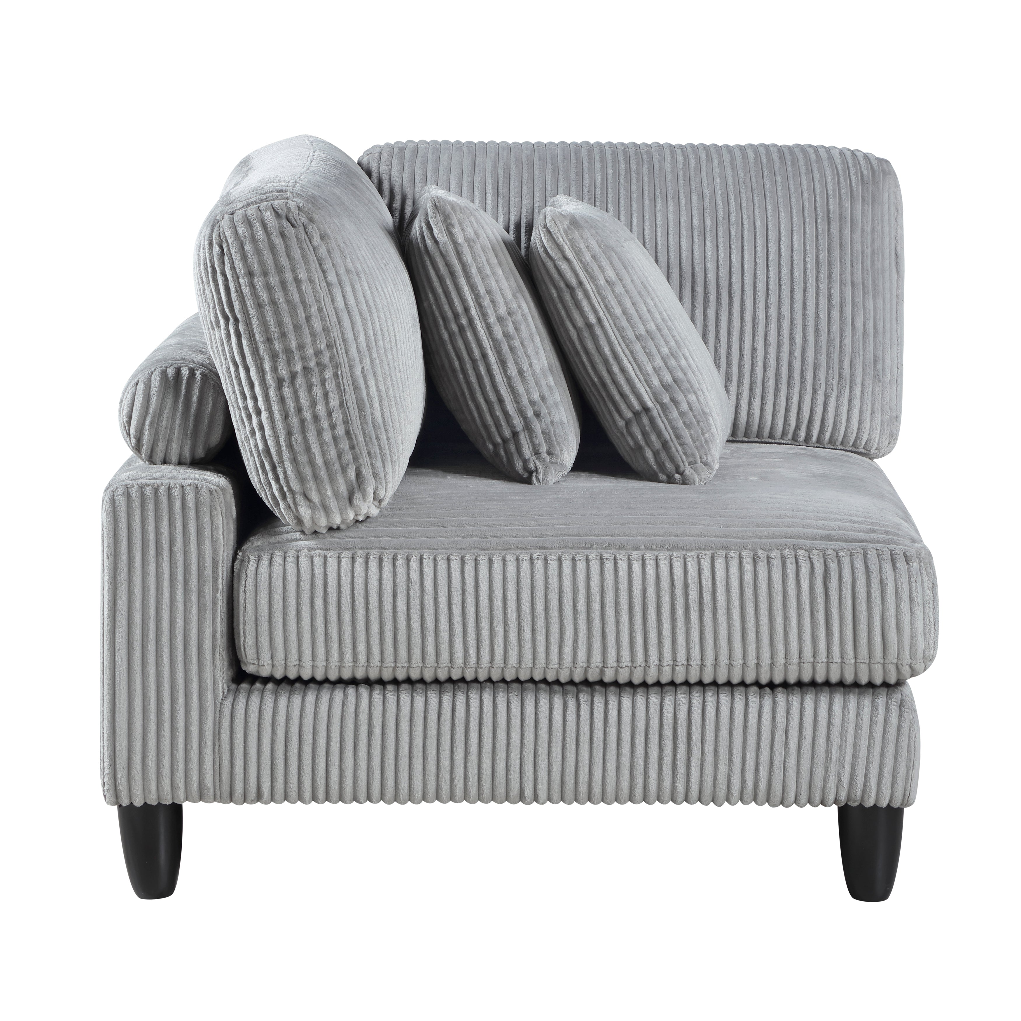 9688GY*42CRACOT (4)4-Piece Modular Sectional with Otttoman - 9688GY*42CRACOT