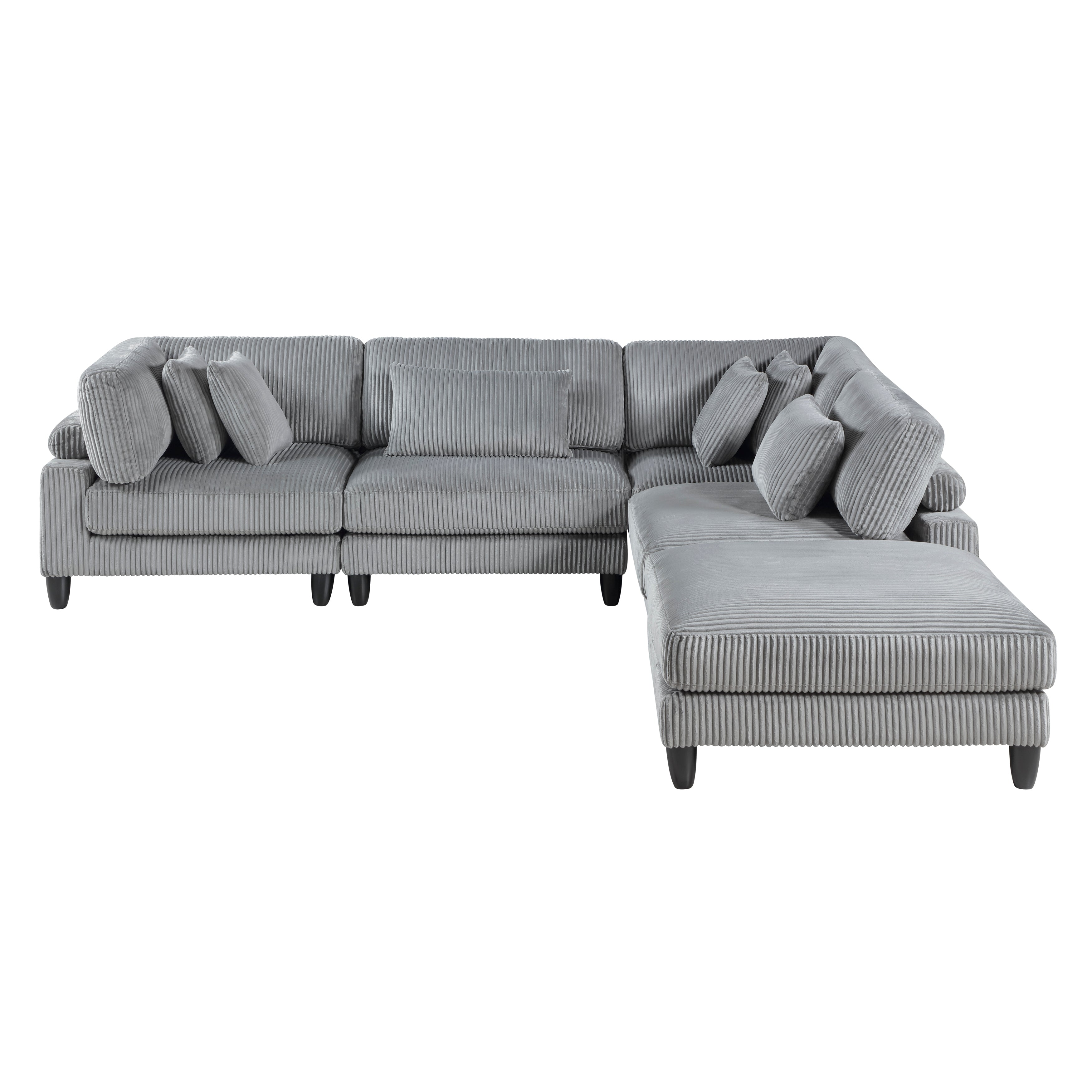 9688GY*52CR2ACOT (5)5-Piece Modular Sectional - 9688GY*52CR2ACOT