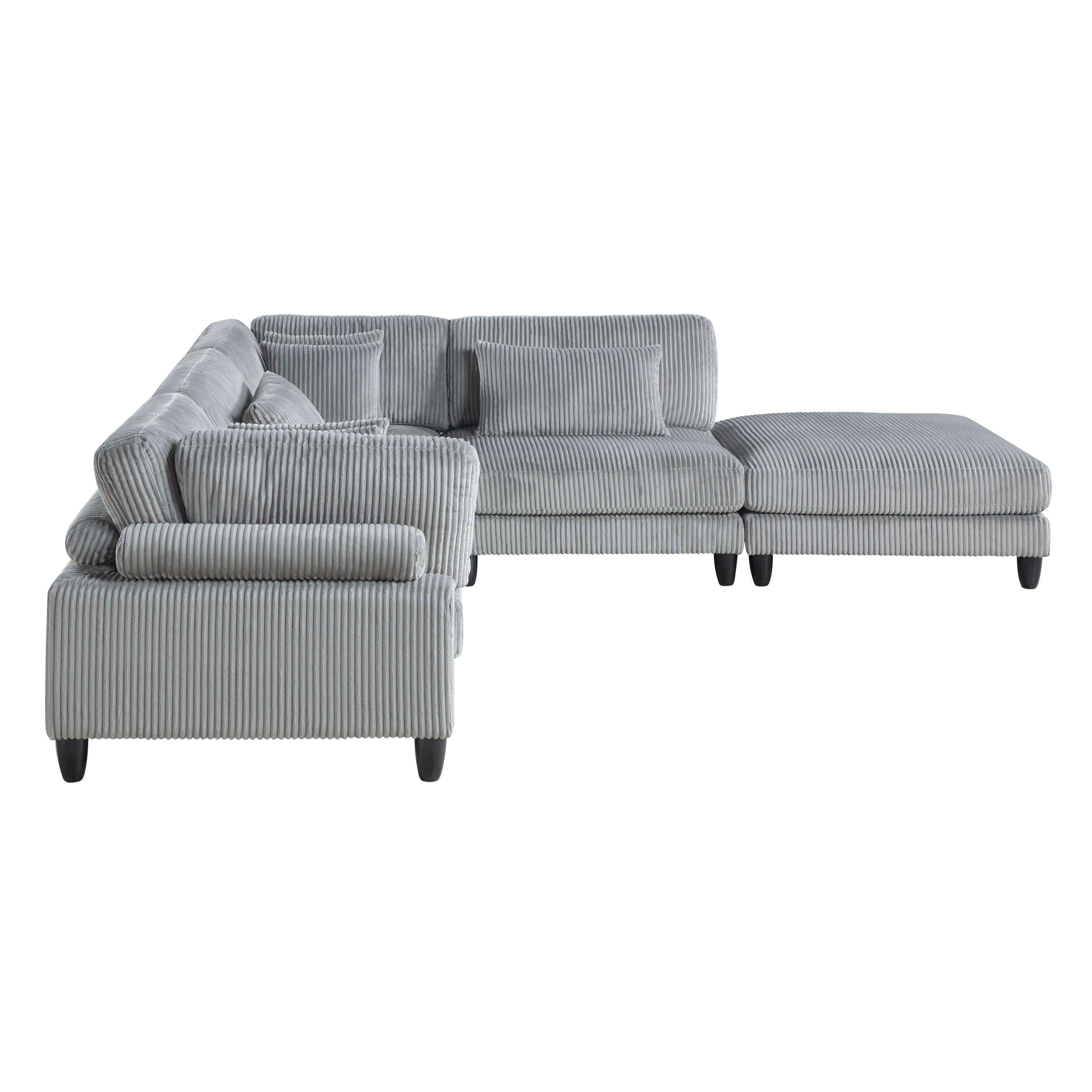 9688GY*52CR2ACOT (5)5-Piece Modular Sectional - 9688GY*52CR2ACOT