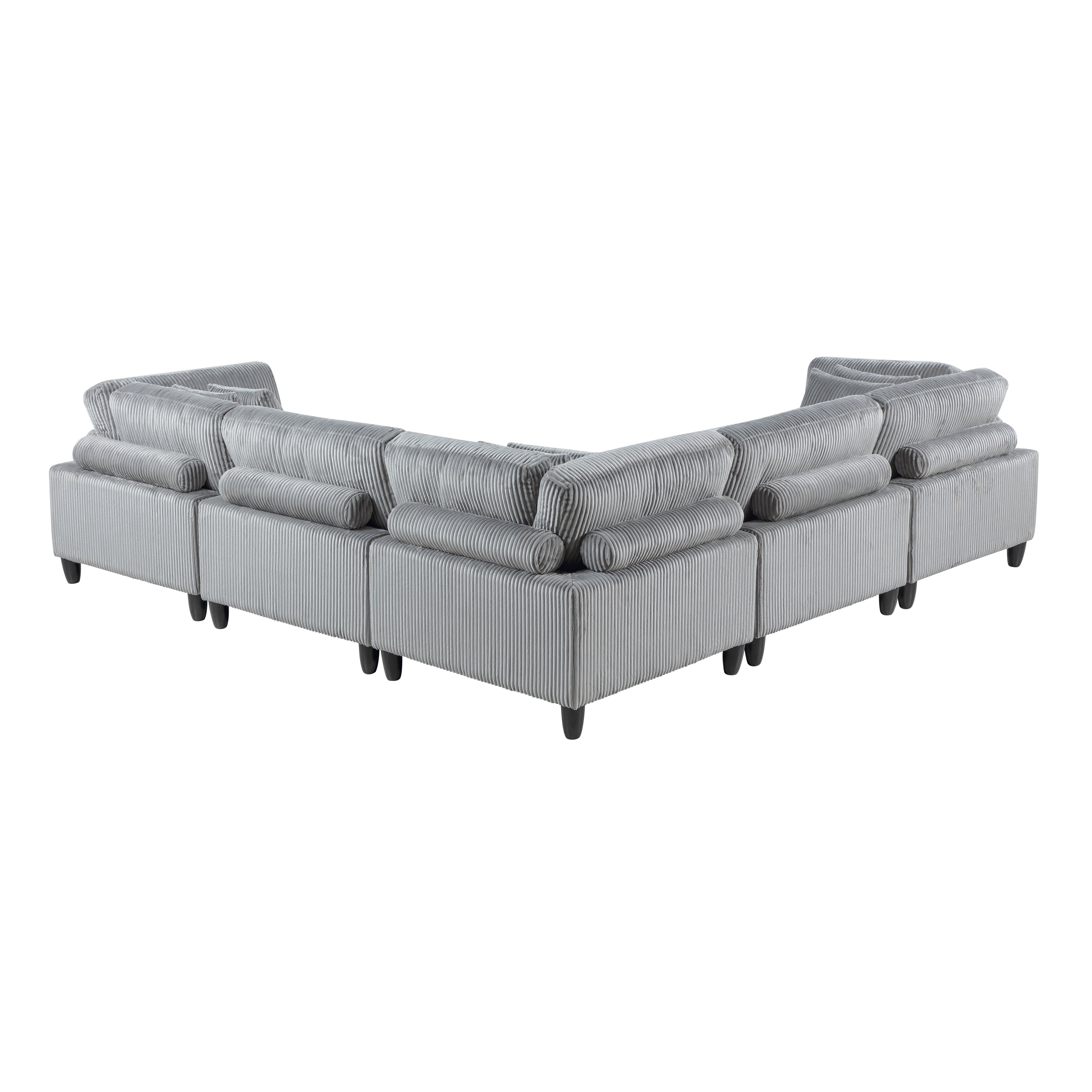 9688GY*53CR2AC (5)5-Piece Modular Sectional - 9688GY*53CR2AC