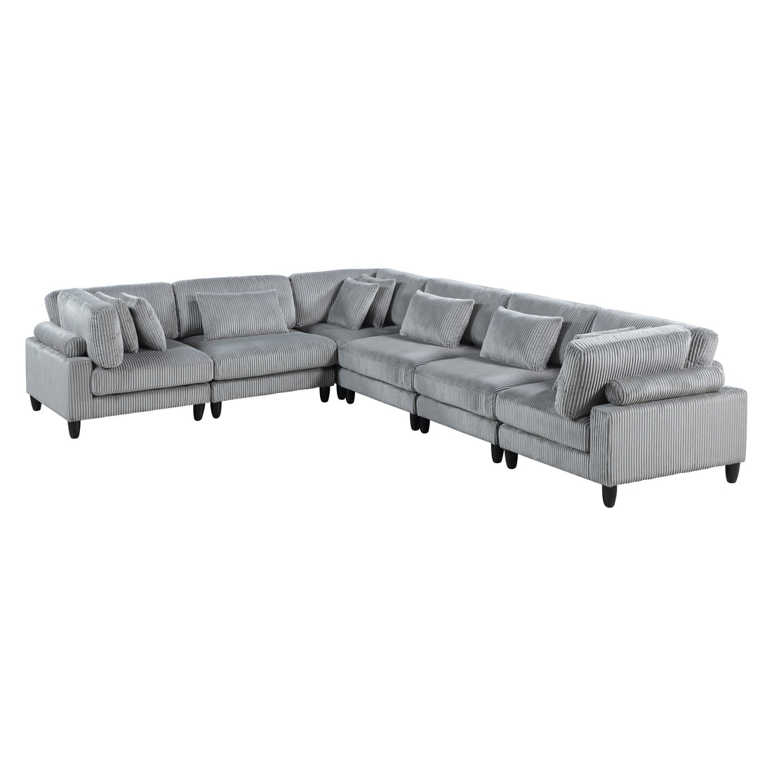 9688GY*63CR3AC (6)6-Piece Modular Sectional - 9688GY*63CR3AC