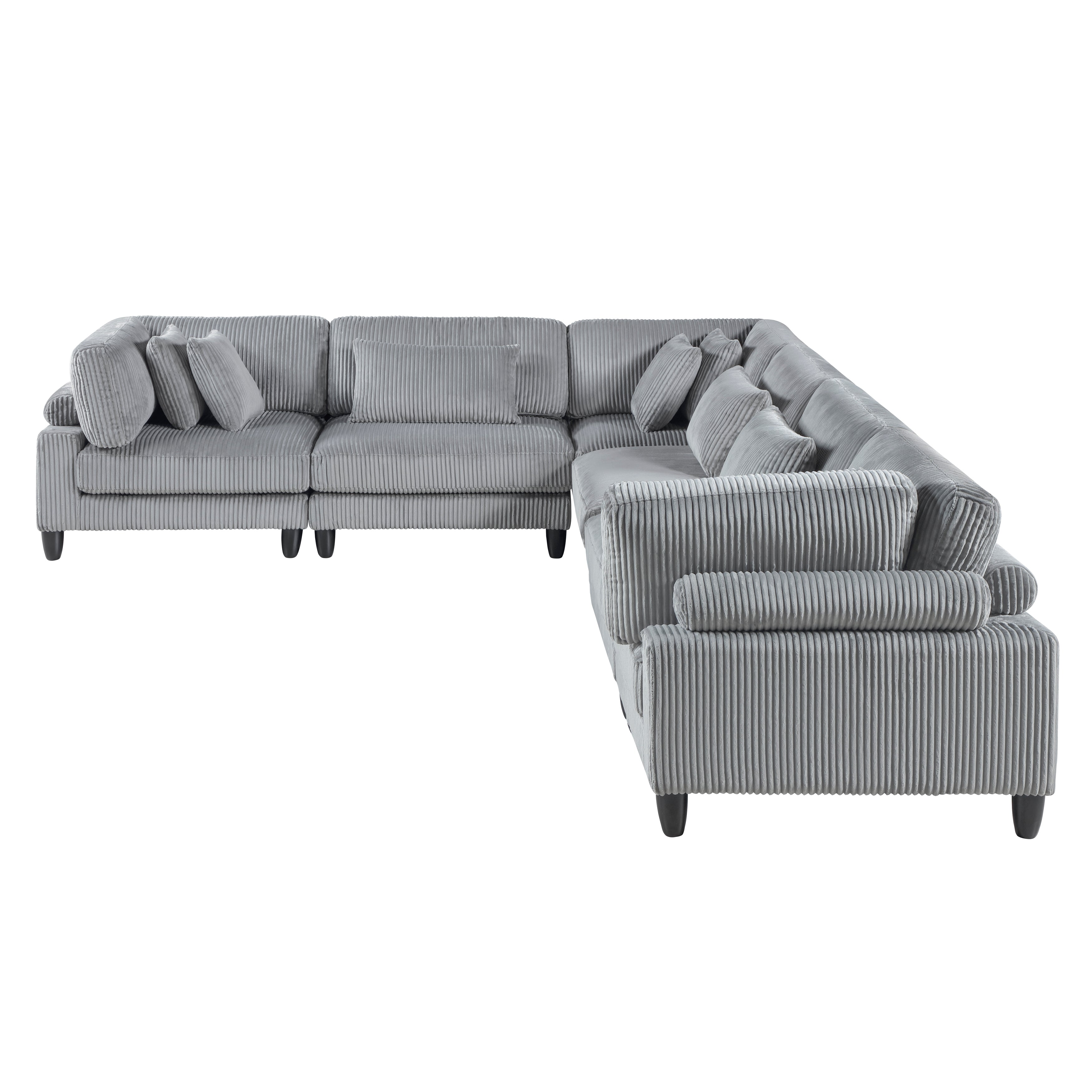 9688GY*63CR3AC (6)6-Piece Modular Sectional - 9688GY*63CR3AC