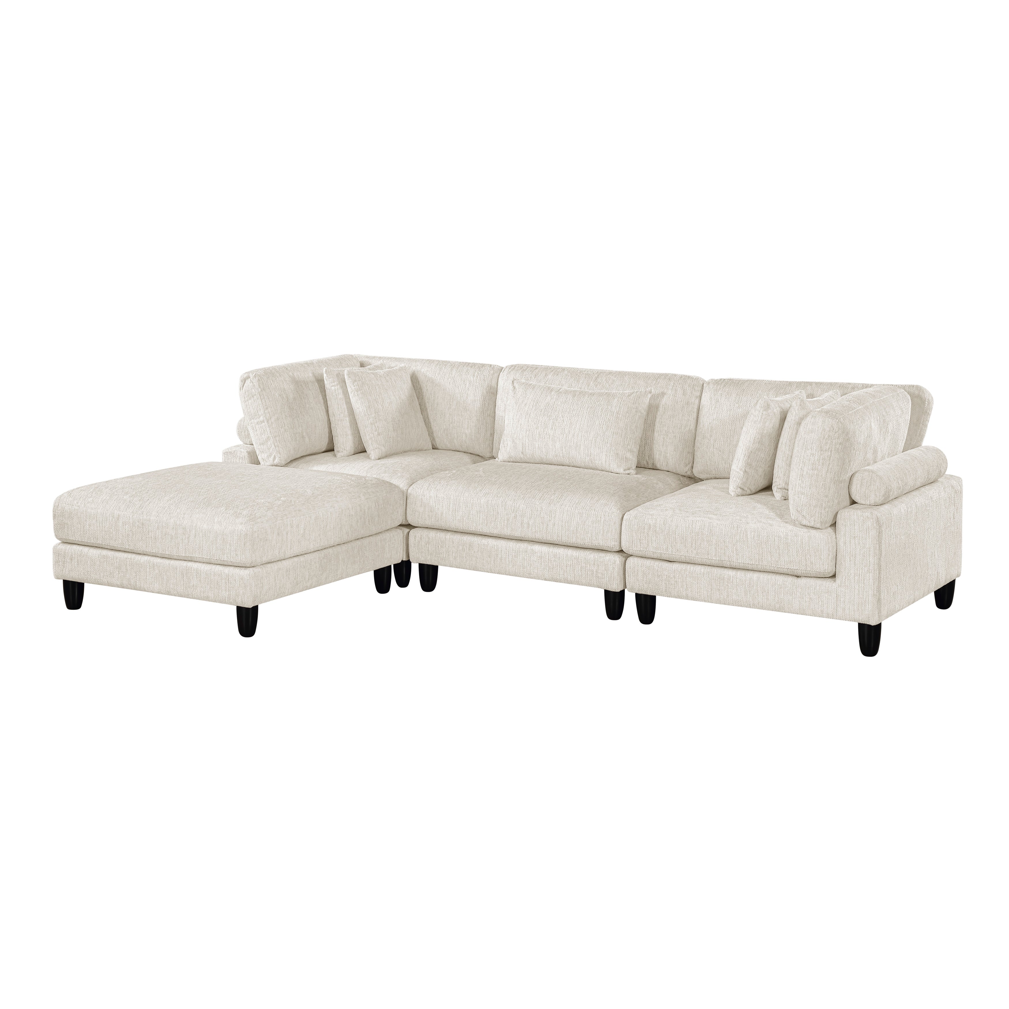 9688NBE*42CRACOT (4)4-Piece Modular Sectional with Ottoman - 9688NBE*42CRACOT