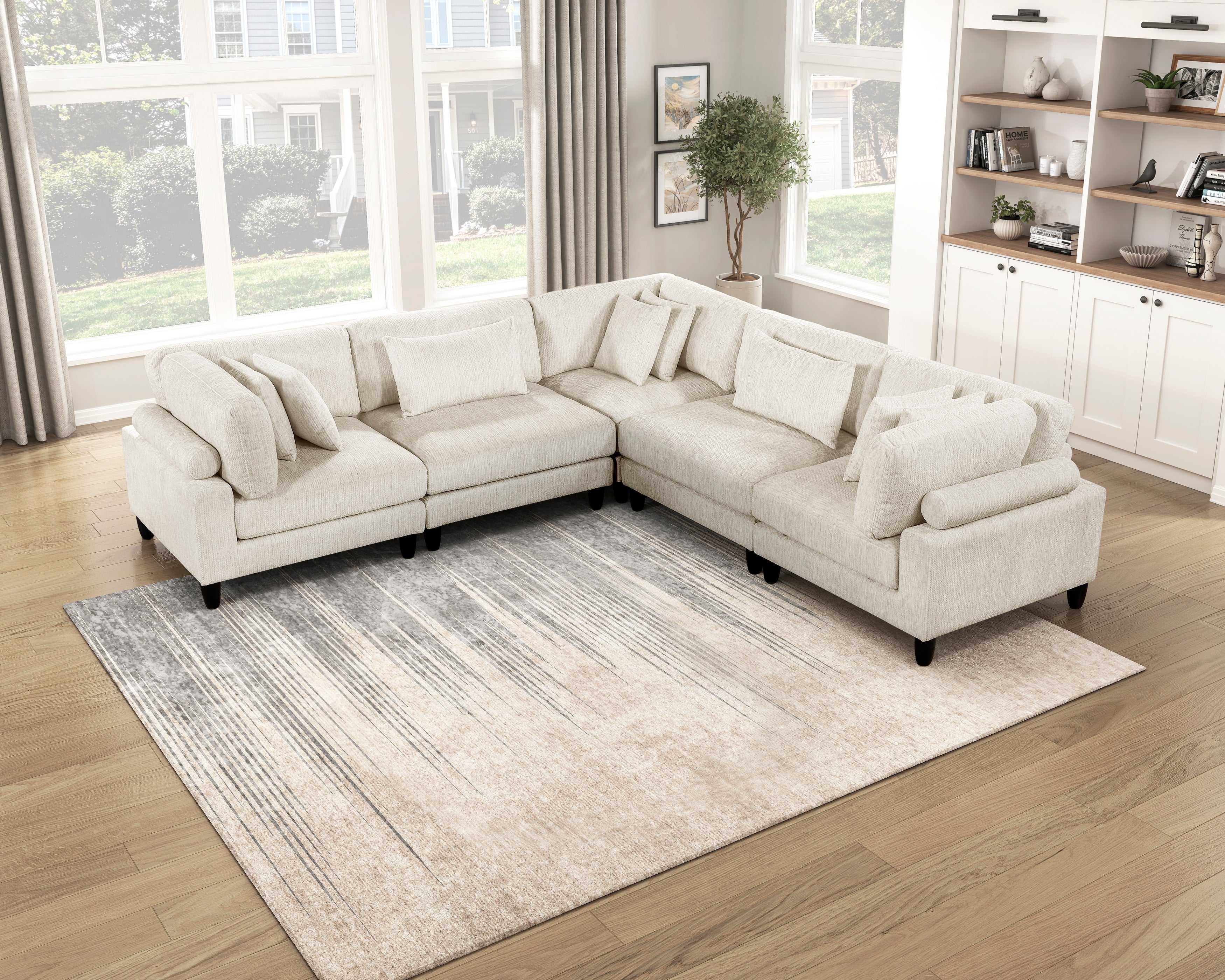 9688NBE*53CR2AC (5)5-Piece Modular Sectional - 9688NBE*53CR2AC