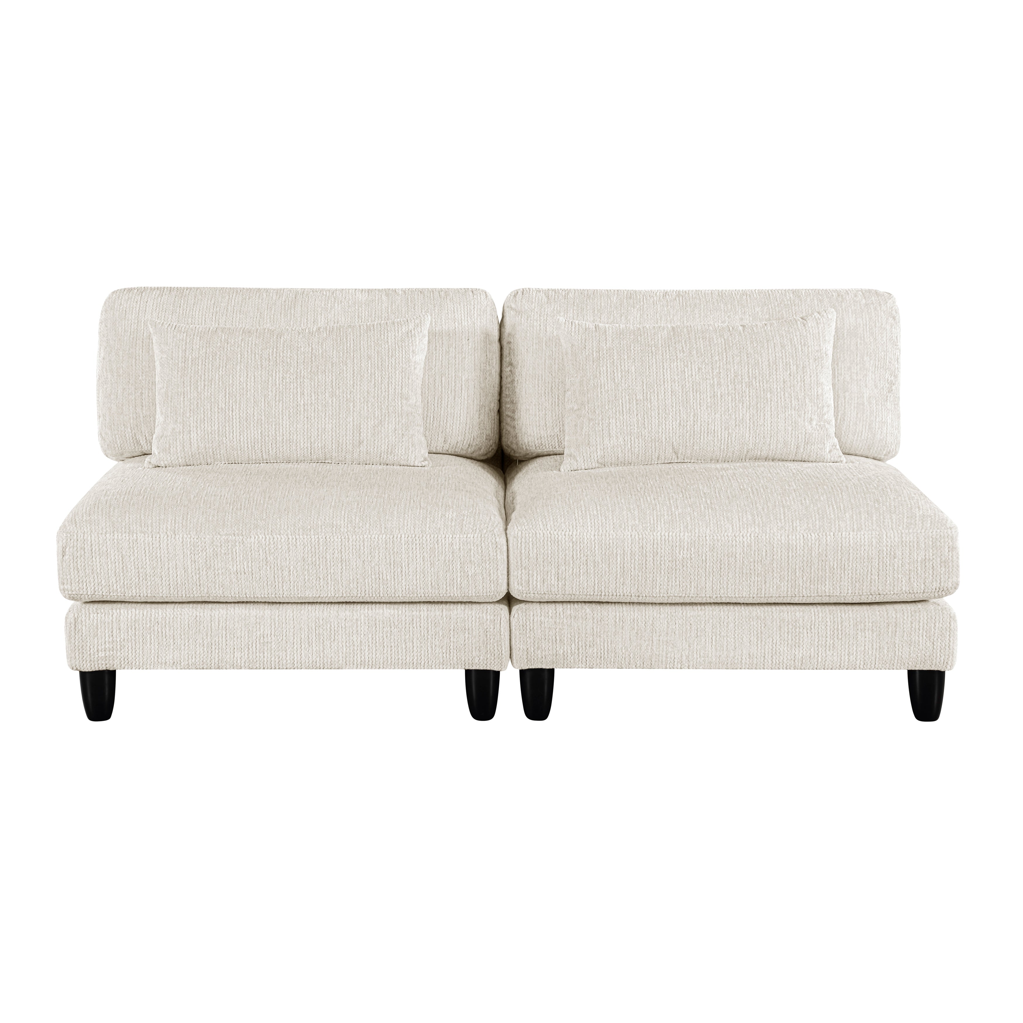 9688NBE*62CR2AC2OT (6)6-Piece Modular Sectional with Ottomans - 9688NBE*62CR2AC2OT