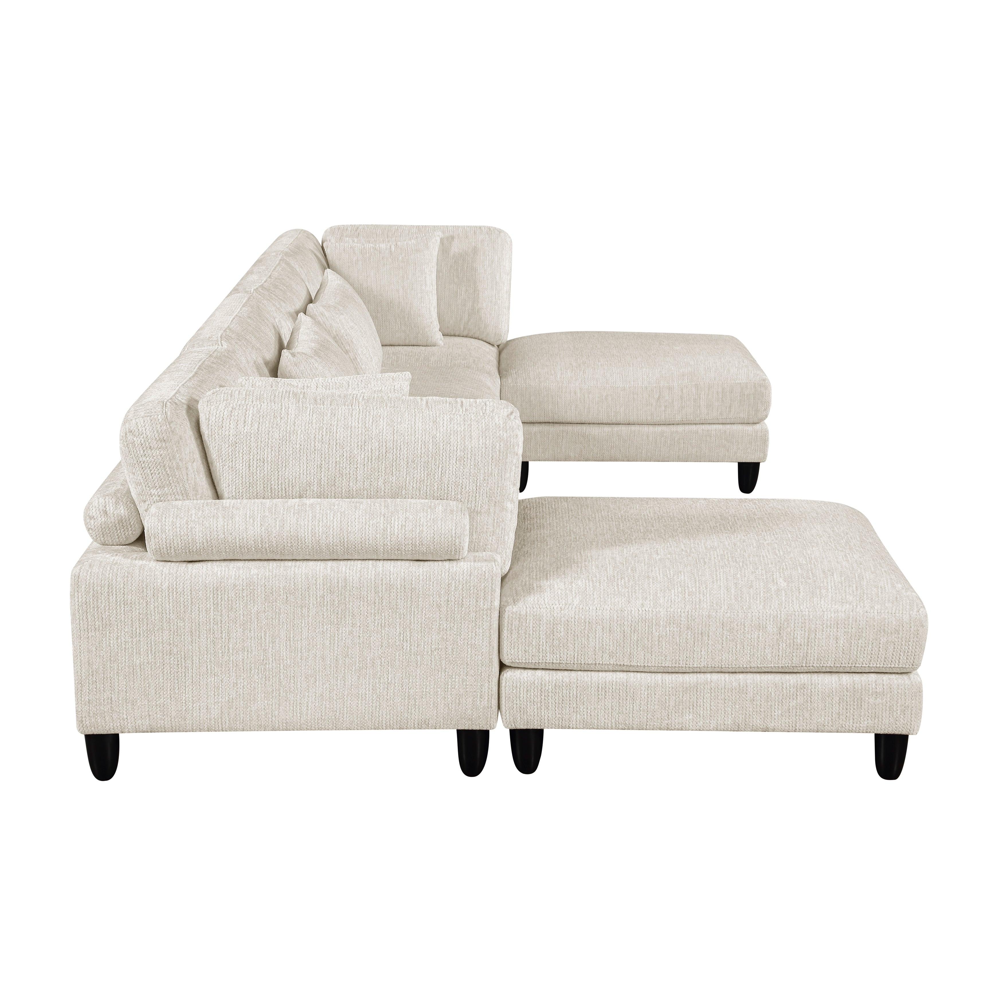 9688NBE*62CR2AC2OT (6)6-Piece Modular Sectional with Ottomans - 9688NBE*62CR2AC2OT