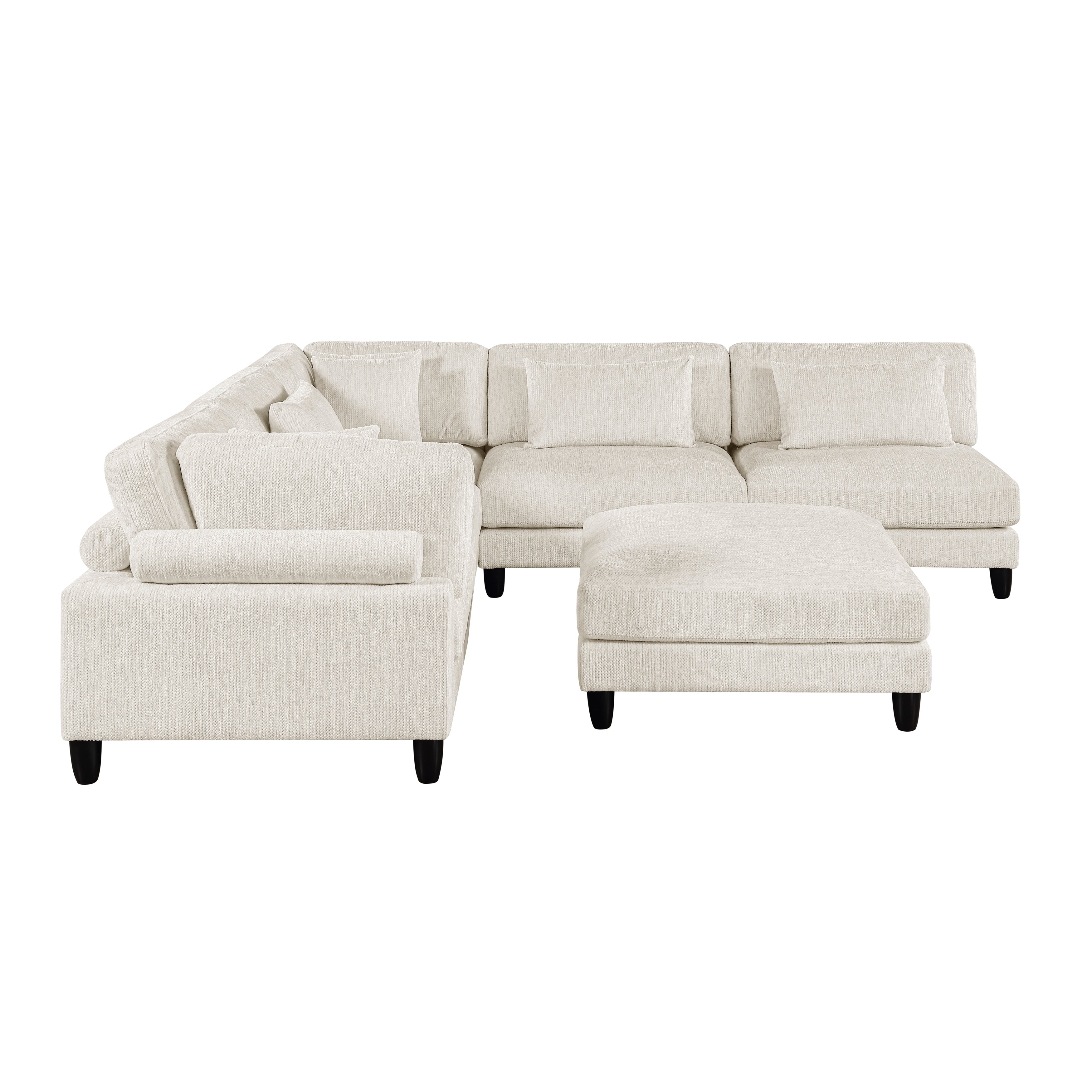 9688NBE*62CR3ACOT (6)6-Piece Modular Sectional with Ottoman - 9688NBE*62CR3ACOT