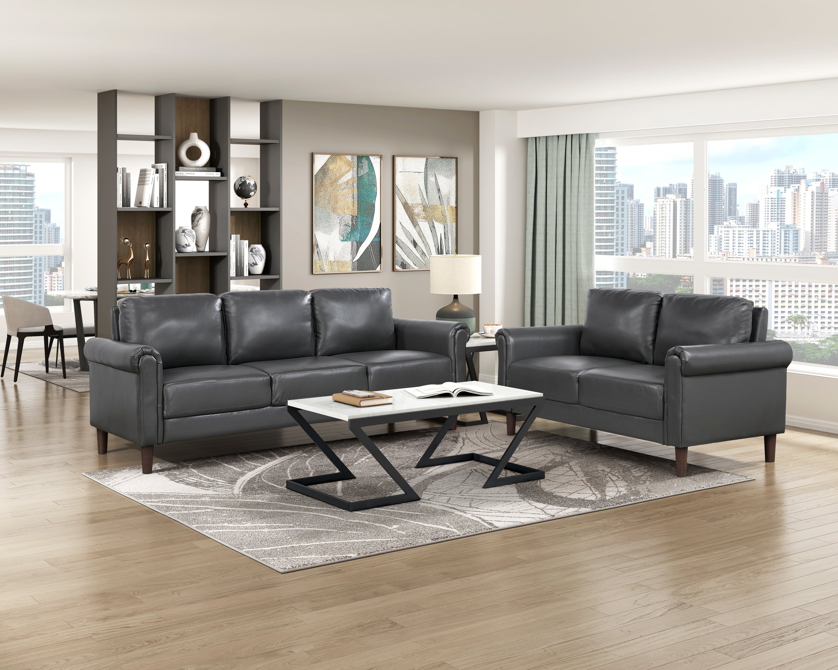 9690DGY-2 Love Seat - 9690DGY-2